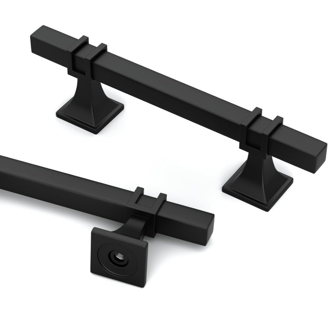 goldenwarm 6 Pack Black Cabinet Handles 3 Inch Kitchen Hardware Handles 7B