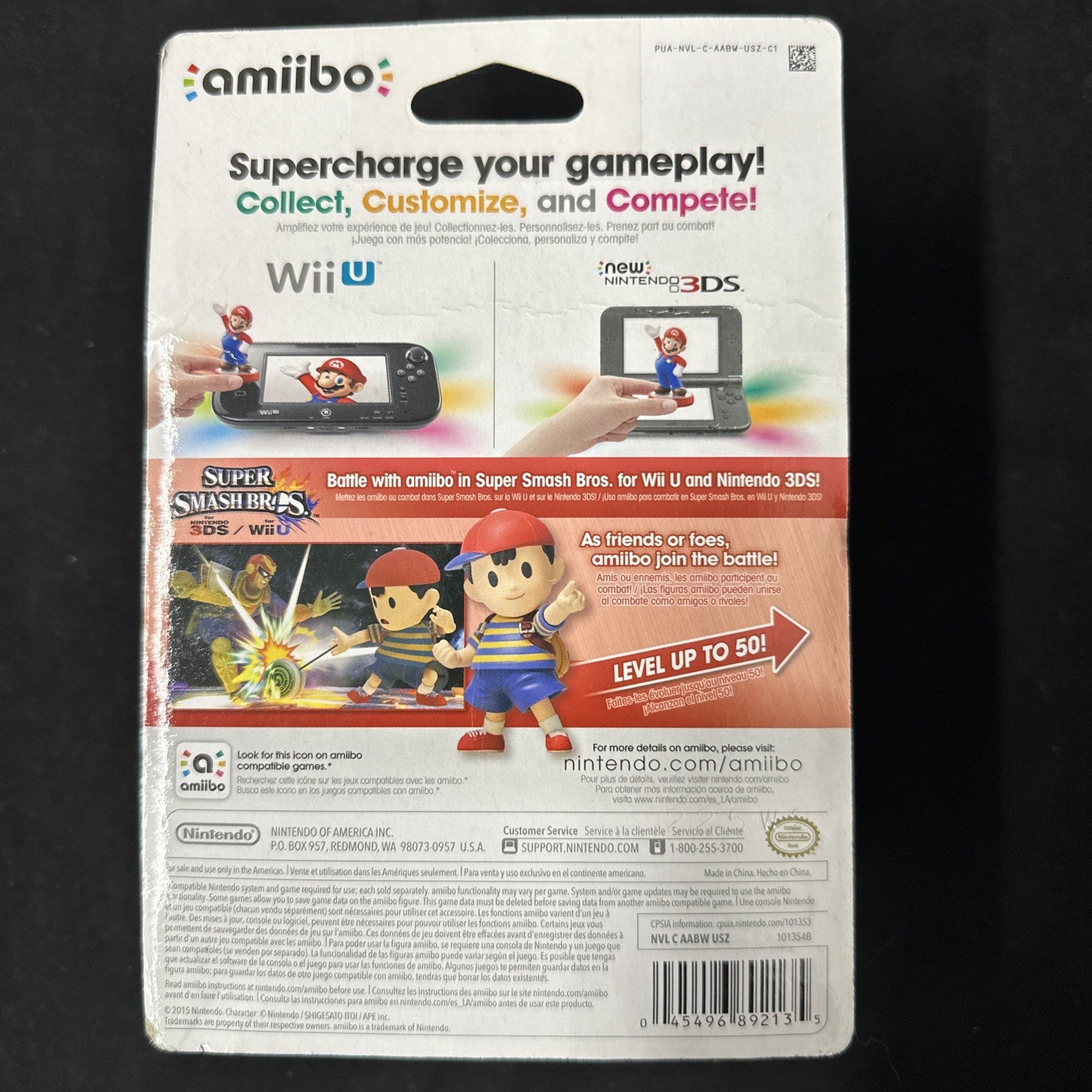 Nintendo amiibo Super Smash Bros Series Ness Character Figure 6c