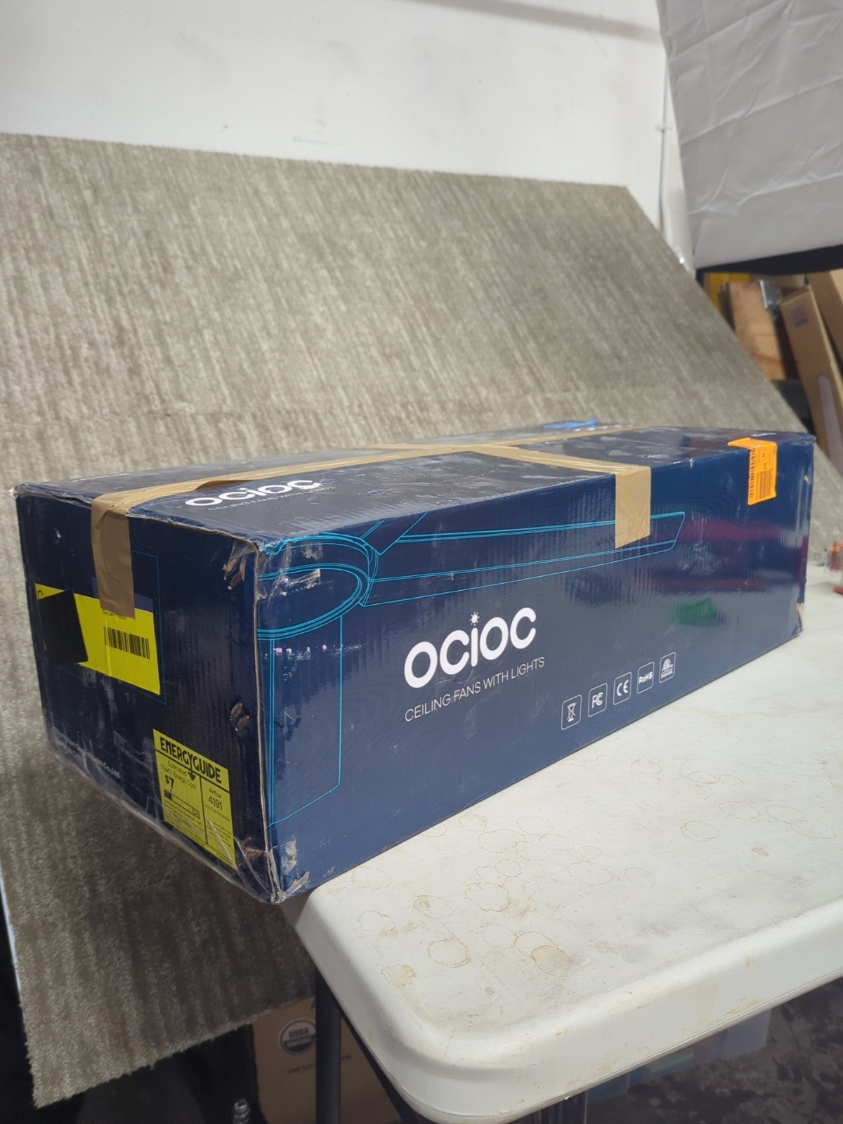 ocioc WFIVE 52-in Integrated LED Flush Black with With Light and Remote 11C