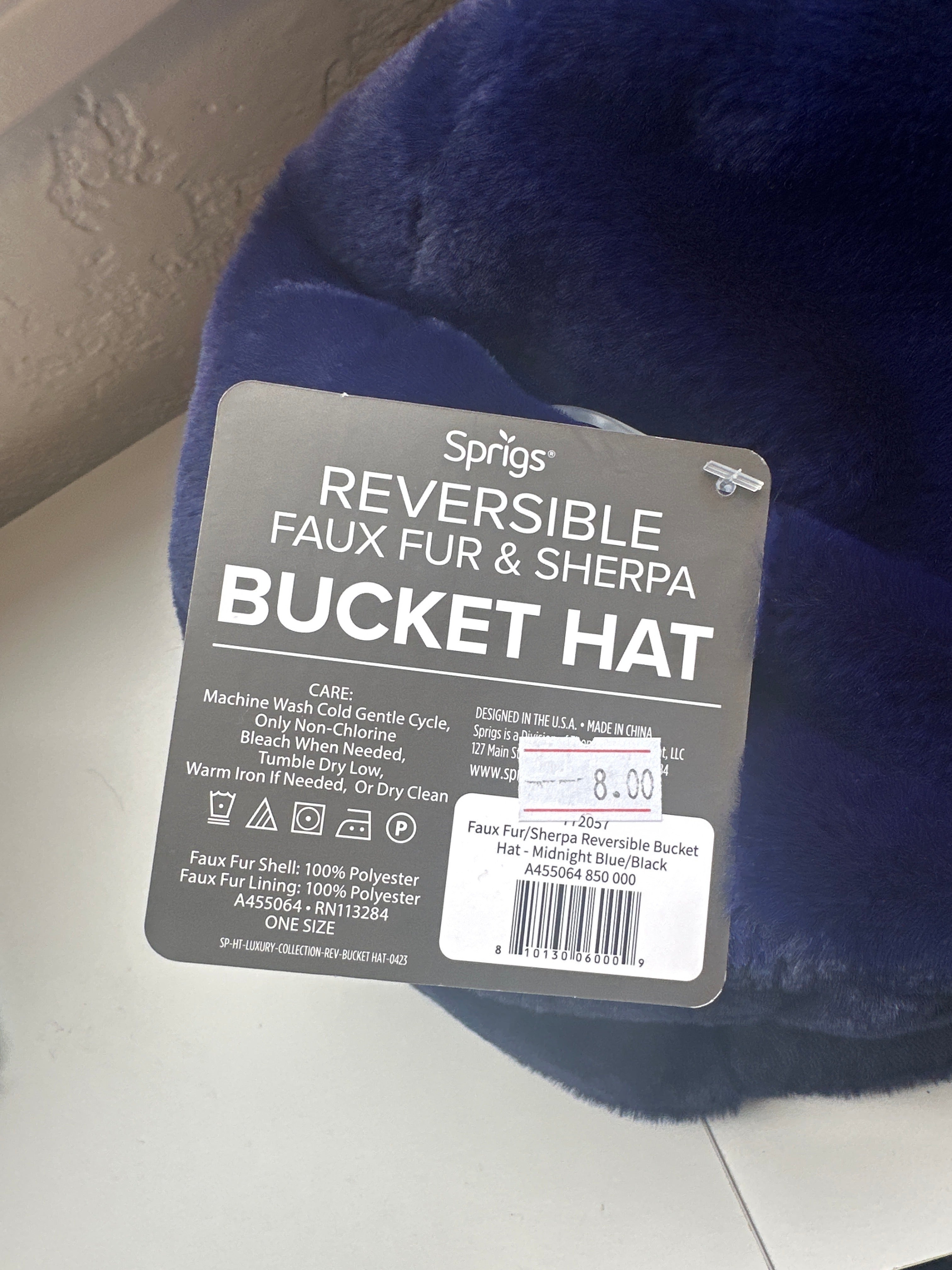 Reversible Faux Fur & Sherpa Bucket Hat
