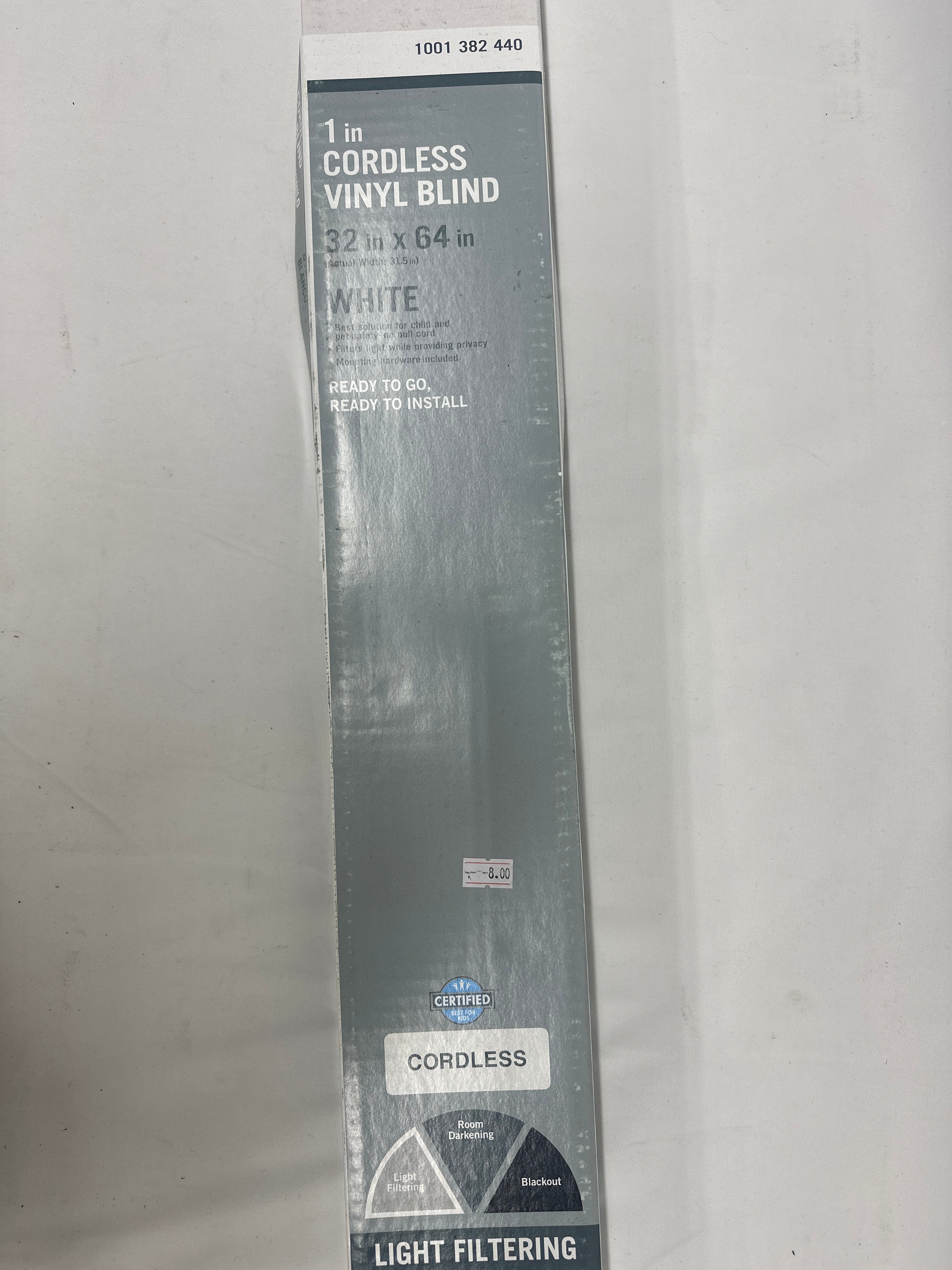 1 in Cordless Vinyl Blinds