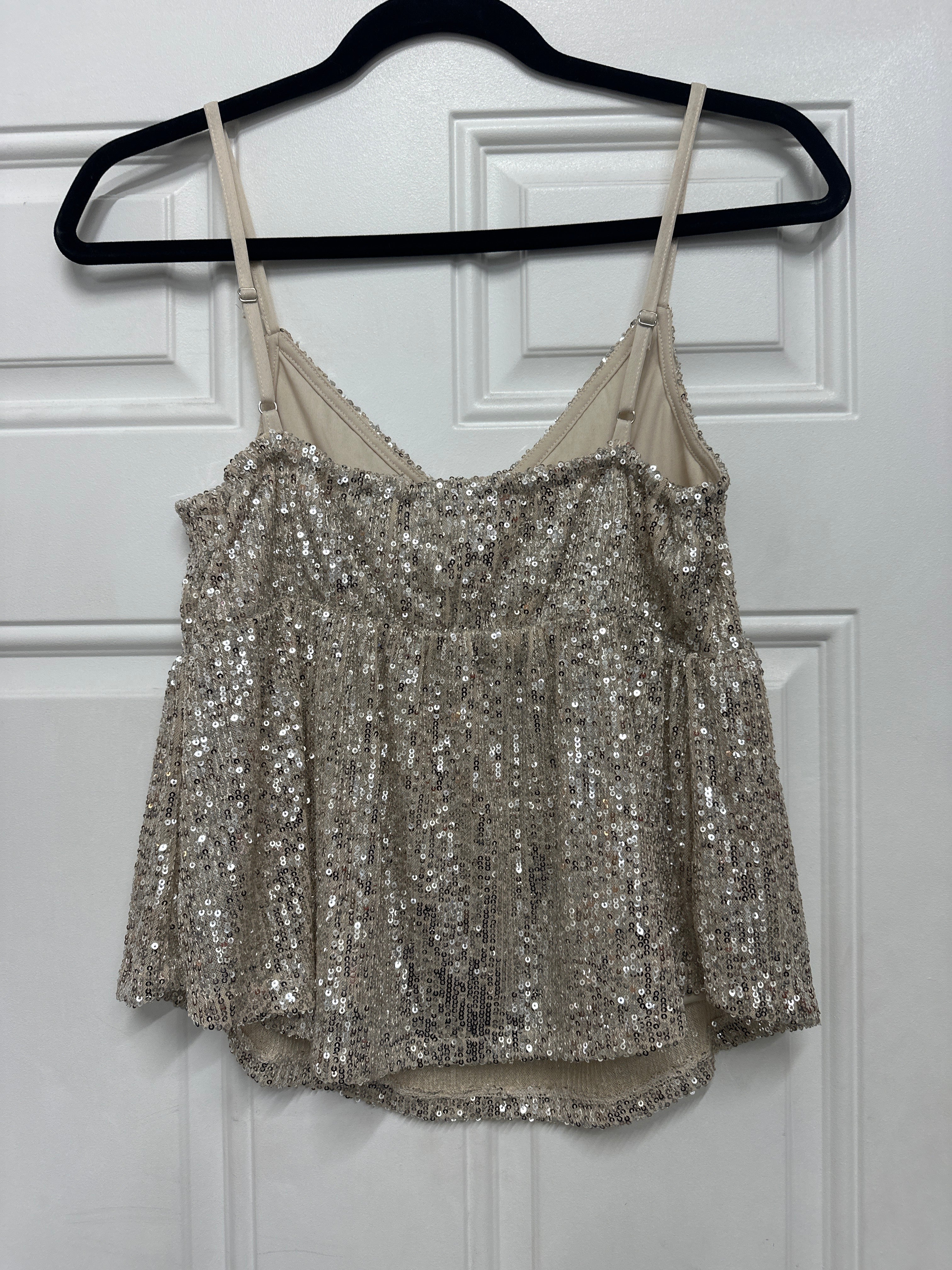 Stitch & Pine Sequence Top w/ Liner- XS