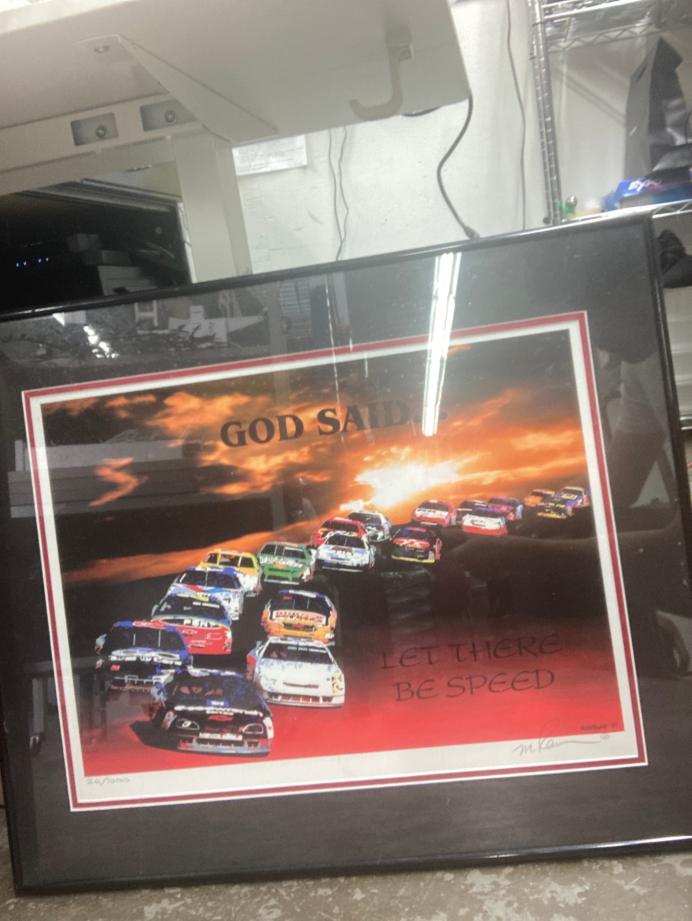 God said Let there be speed M Reniker '97 Photo and Frame