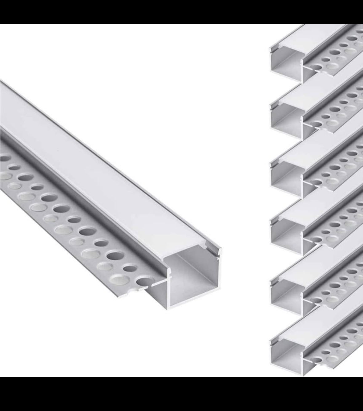 Plaster-in LED Channel, Trimless recessed LED Aluminum Channel with Single Flange,led Channels for L