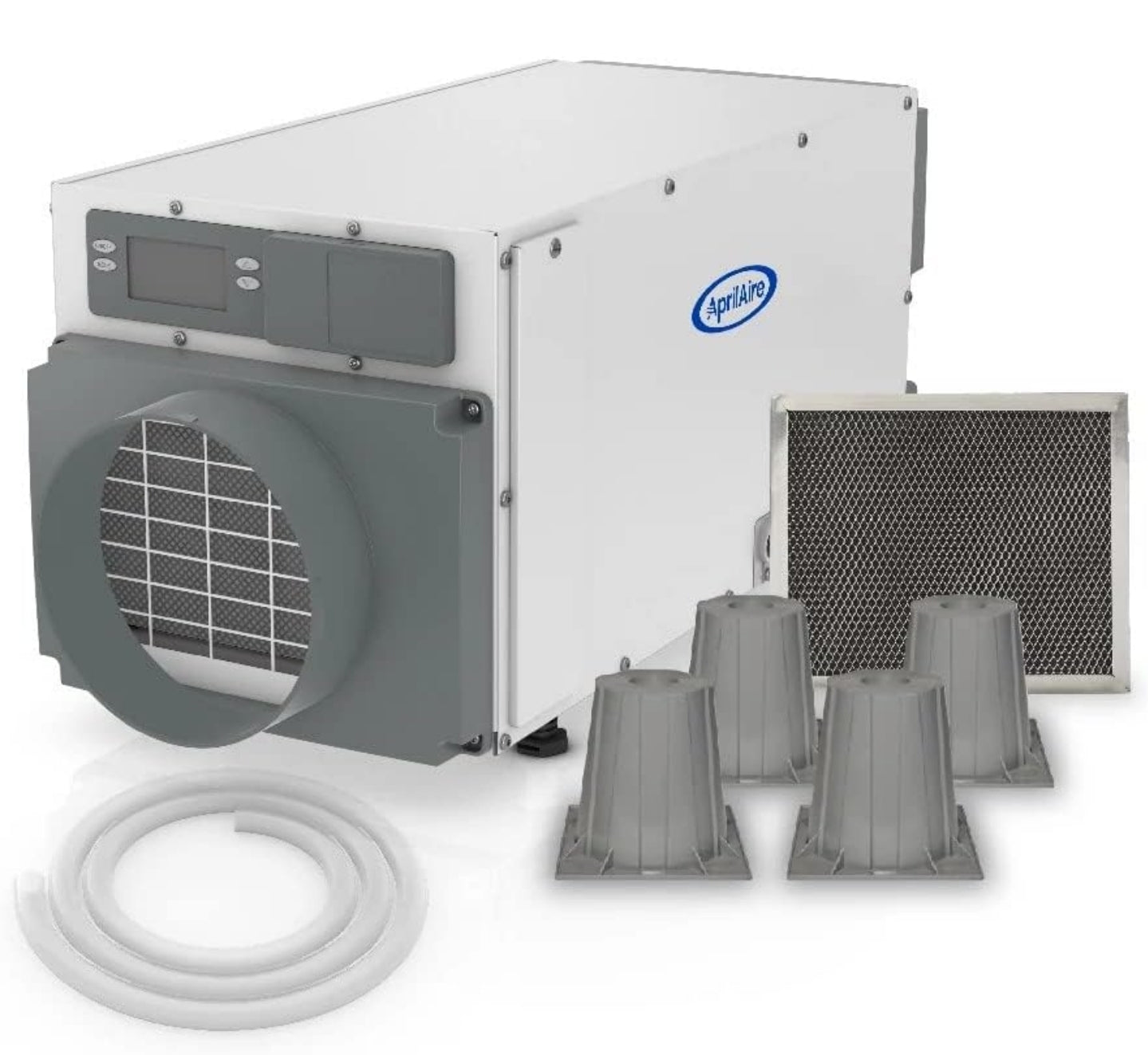 AprilAire E070 Pro Dehumidifier Bundle - 70 Pint Whole House Dehumidifier - Full Complete Kit - Crawl Spaces, Basements, Whole Homes, Commercial up to 2,800 sq.