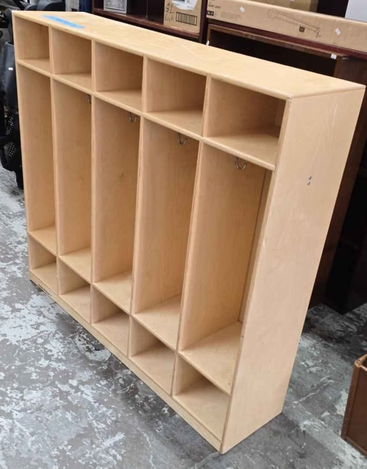 Childrcraft Wood lockers 4 ft tall x 54 in wide x 13 in deep