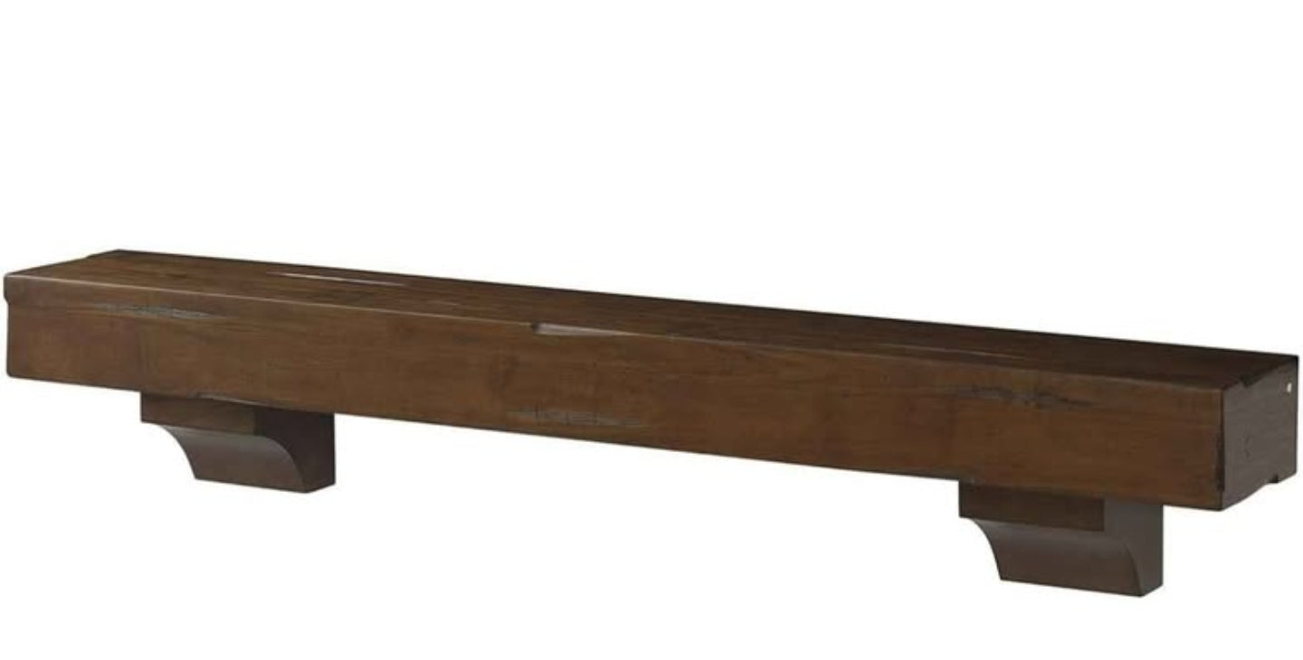 Shenandoah Pine Wall Shelf, 72-Inch, Rustic Cherry #9544