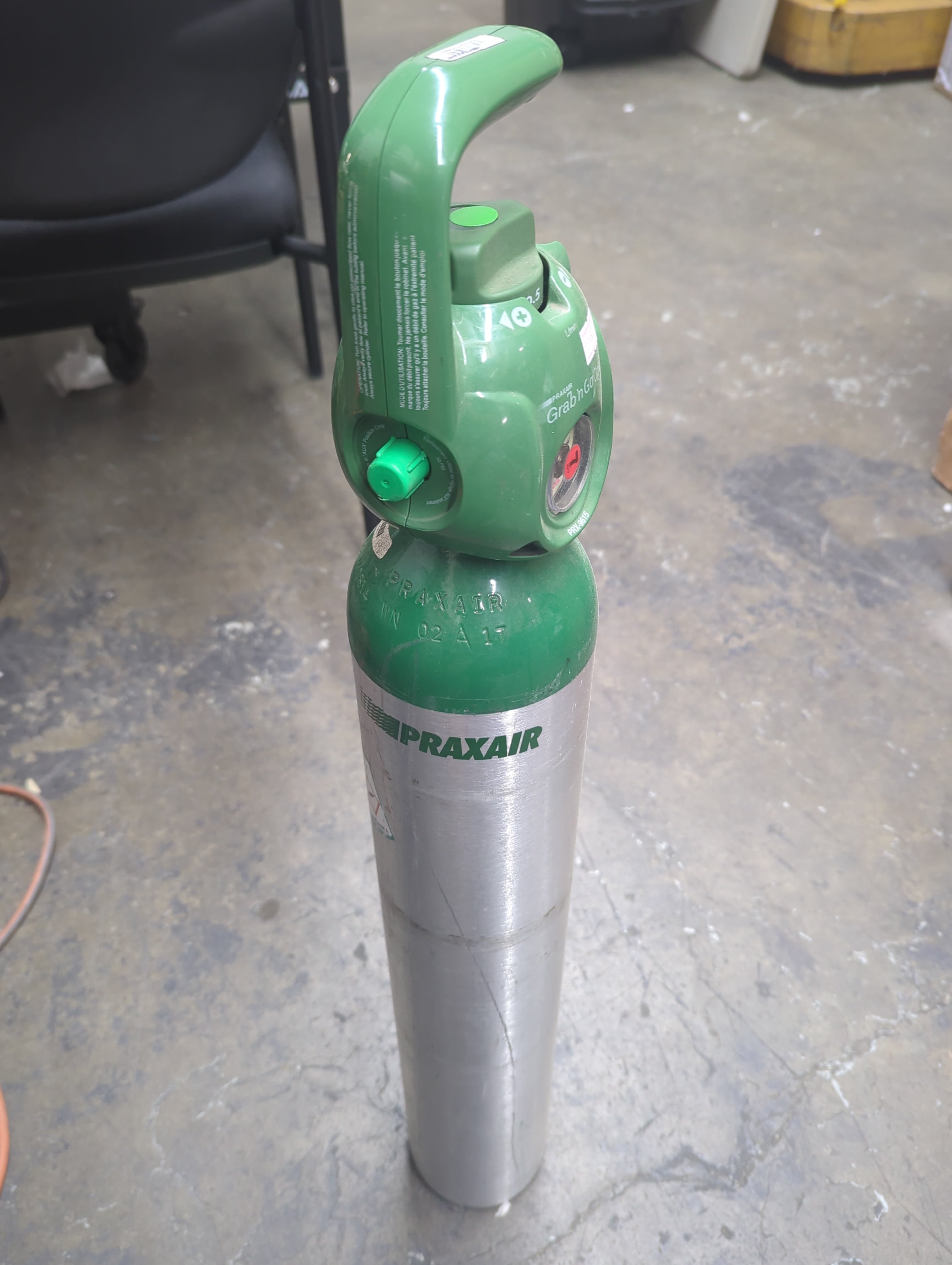 Praxair Grab'n'go Opti Oxygen Tank