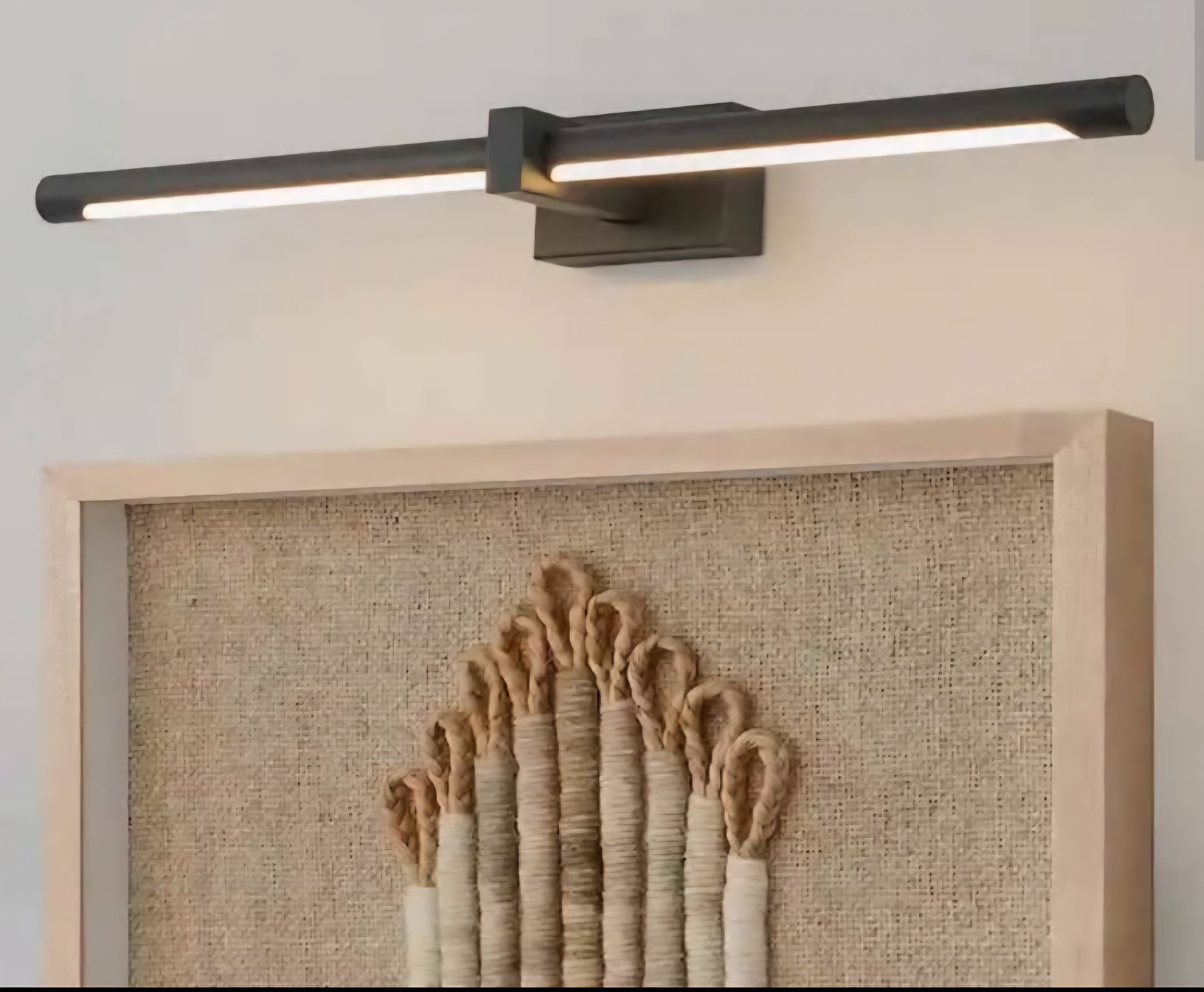 1-Light Black Linear Dimmable LED Vanity Light