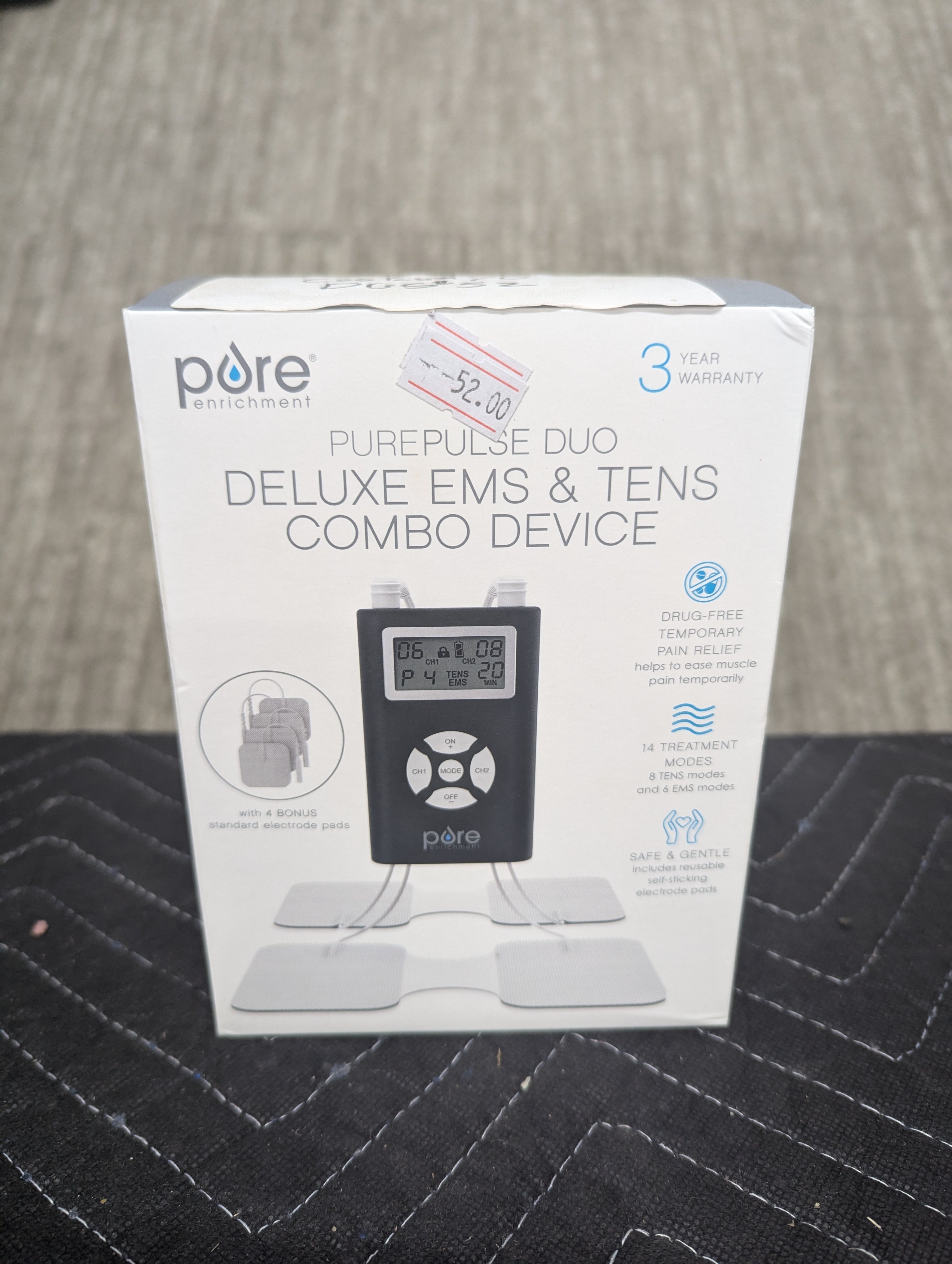 PurePulse™ Duo TENS and EMS Combo Muscle Stimulator