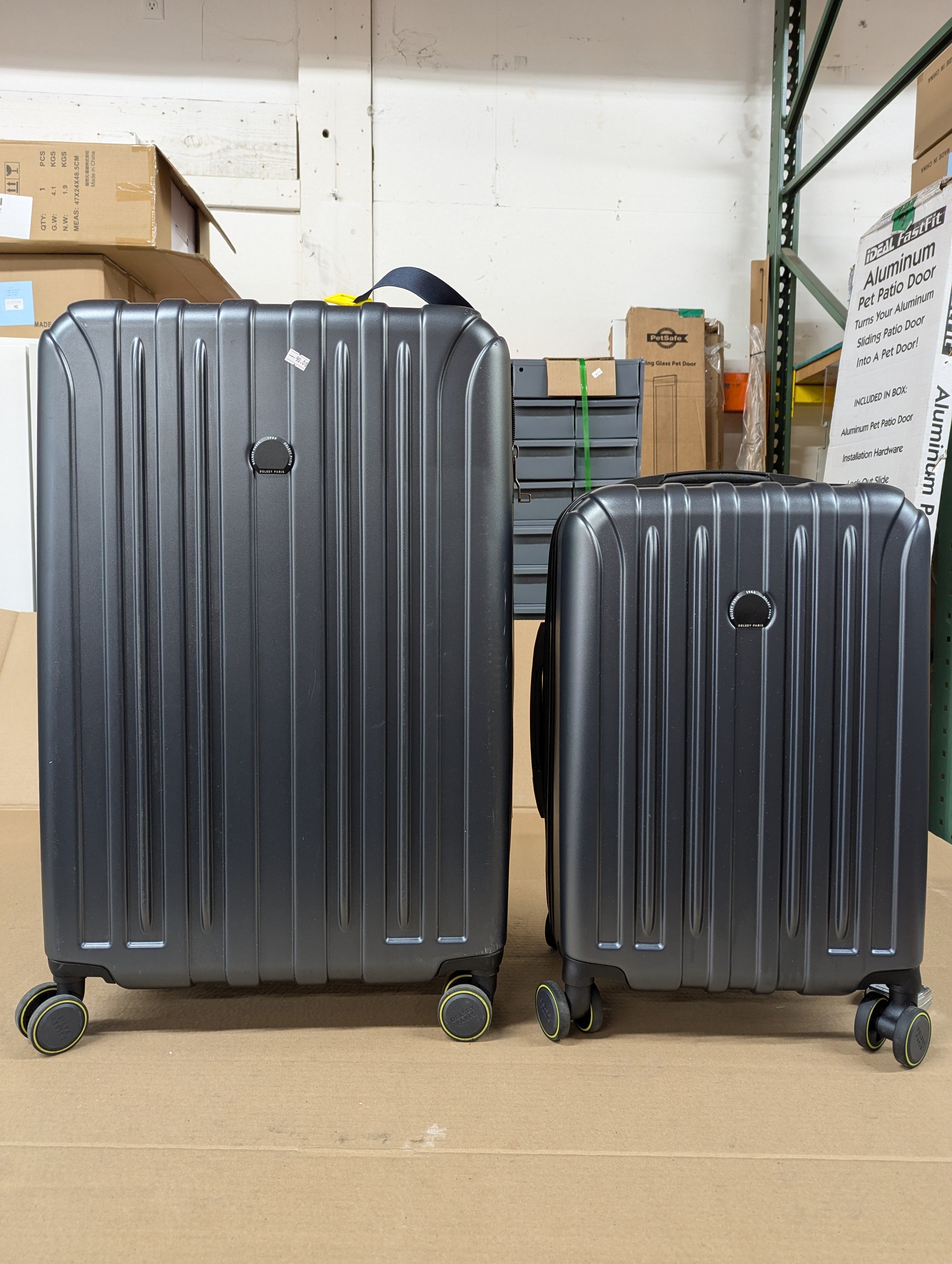 Delsey Paris Two-Piece 30" and 22" Carry-On and Check-in Lightweight Suitcases with Interior Pockets