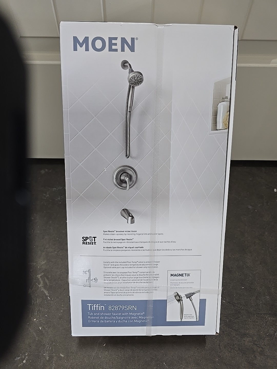 Moen 82879SRN Tiffin Tub and Shower Trim and Valve Package, Brushed Nickel NEW