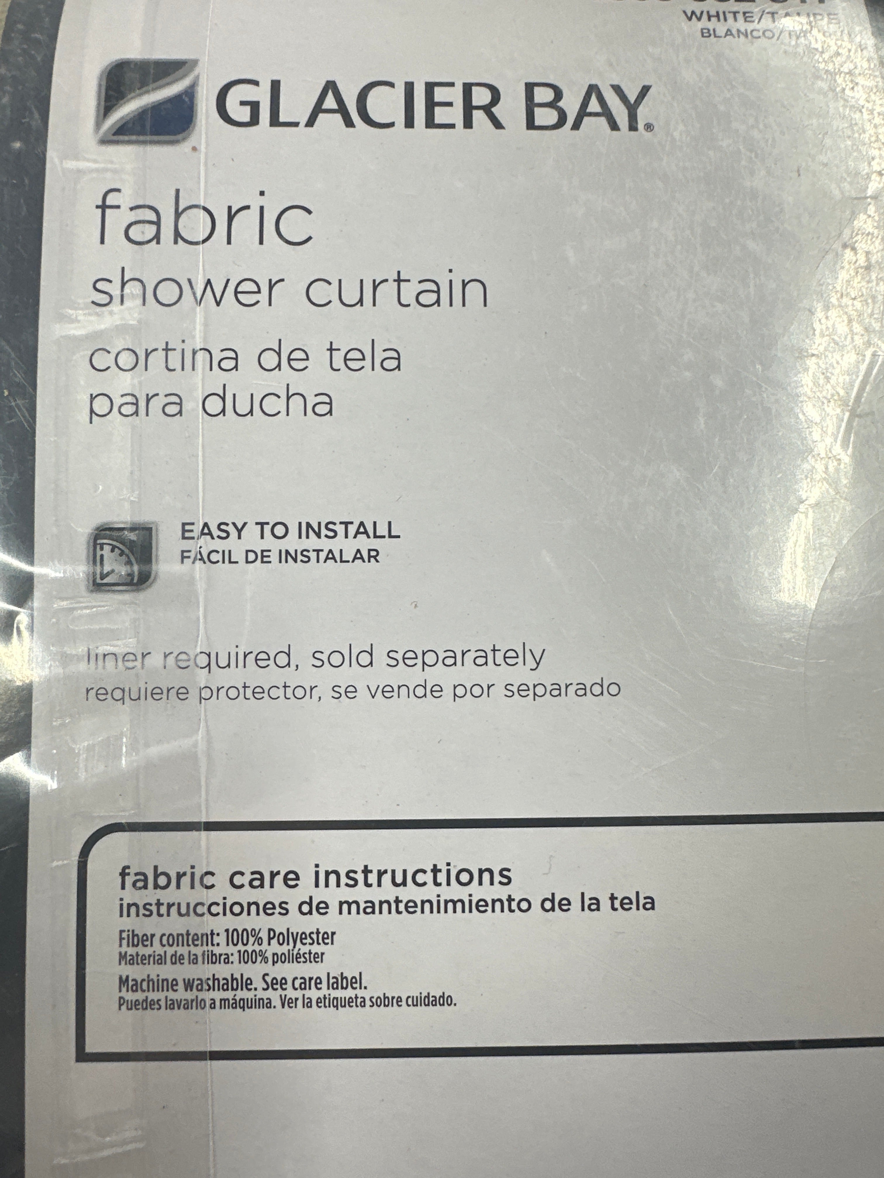 Glacier Bay Fabric Shower Curtain