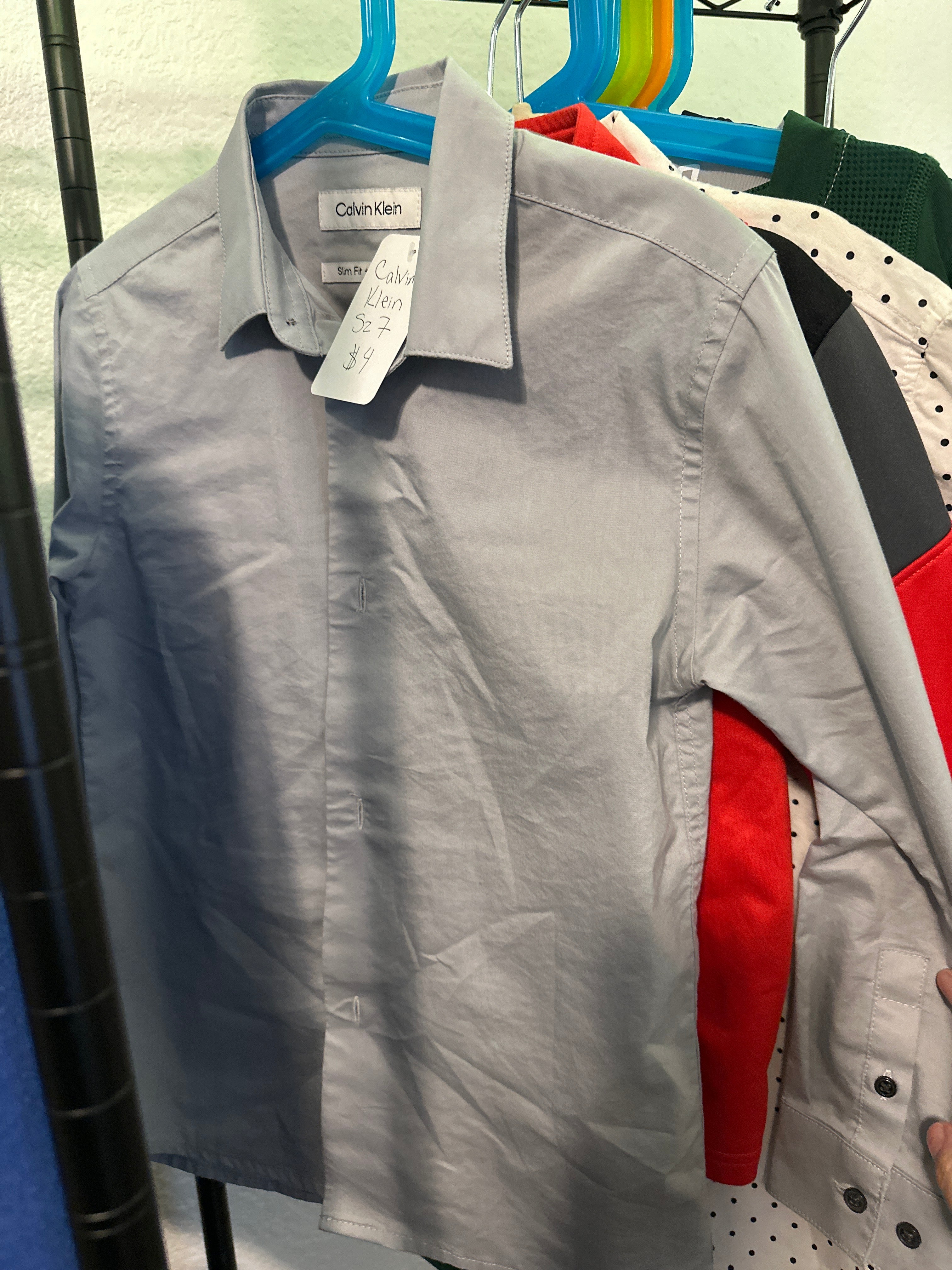 Kids Calvin Klein Dress Shirt Sz 7