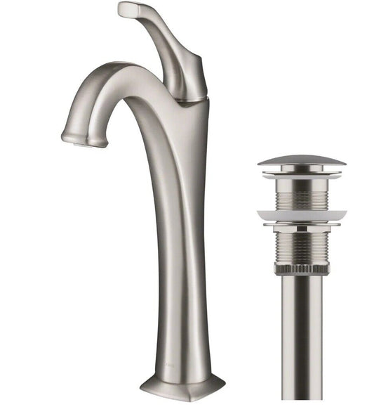 Kraus KVF-1200 Arlo 1.2 GPM Deck Mounted Bathroom Faucet - Stainless Steel