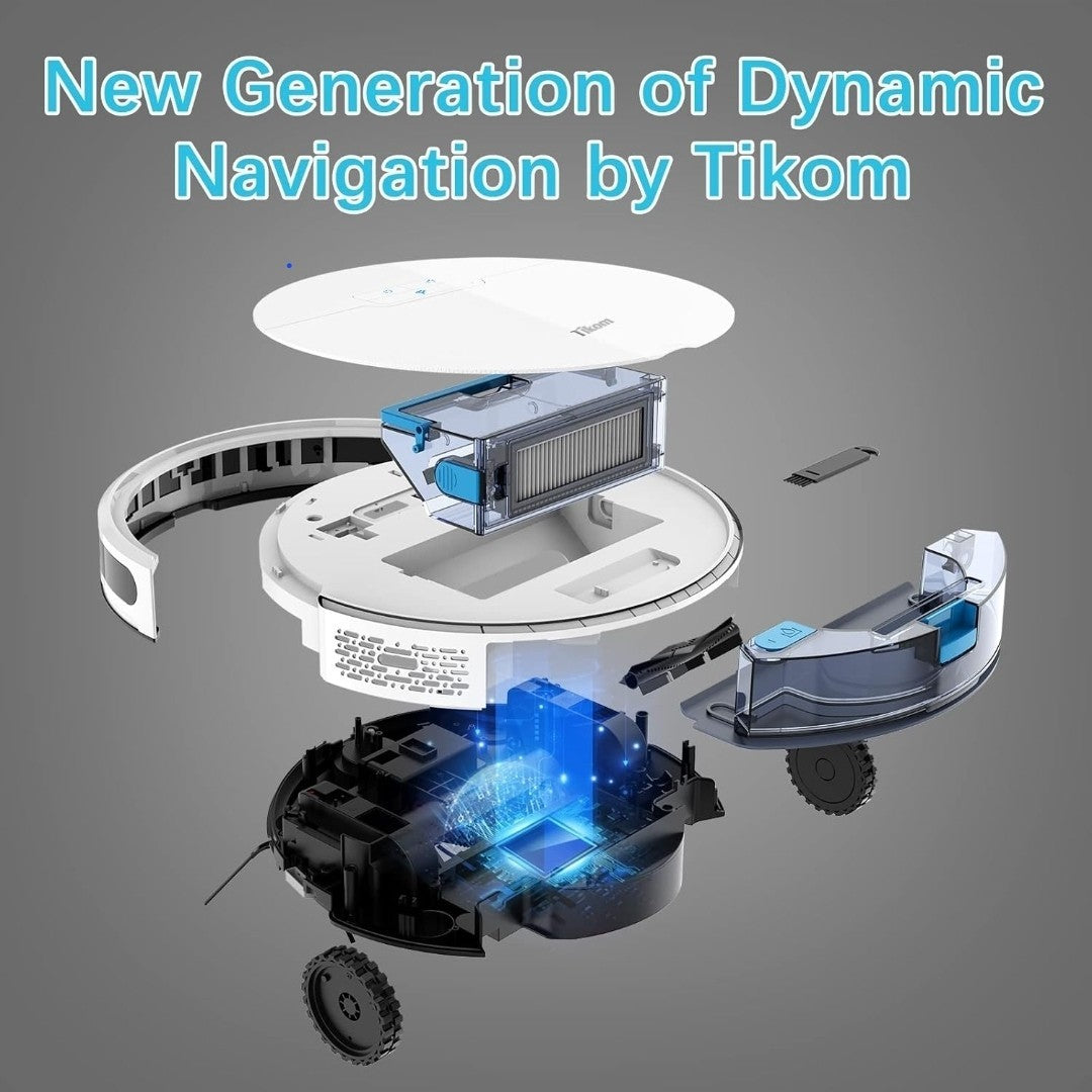 Tikom Robot Vacuum and Mop G8000 Robot Vacuum Cleaner 2700Pa Strong Suction 13C