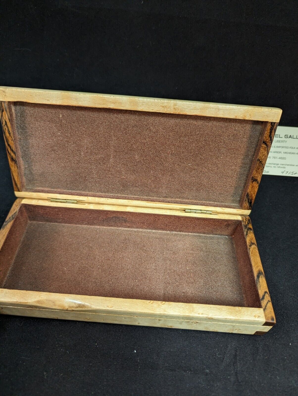 Hand crafted Wood Box 4" X 8" X 1 3/4"