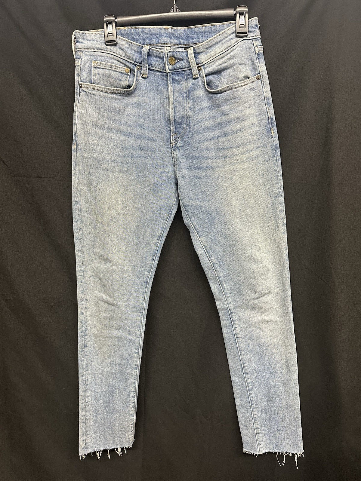 H&M &Denim Button Up Raw Hem Skinny US 32 Jeans (0044)