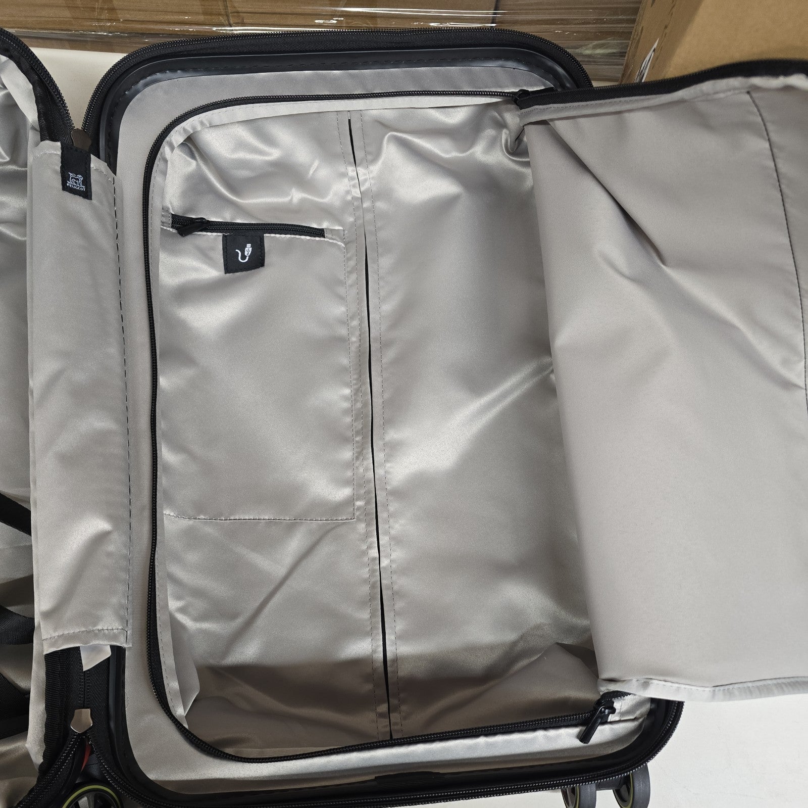 Orange PEUGEOT FRANCE  RED PEUGEUT Zip International Carry-On Spinner