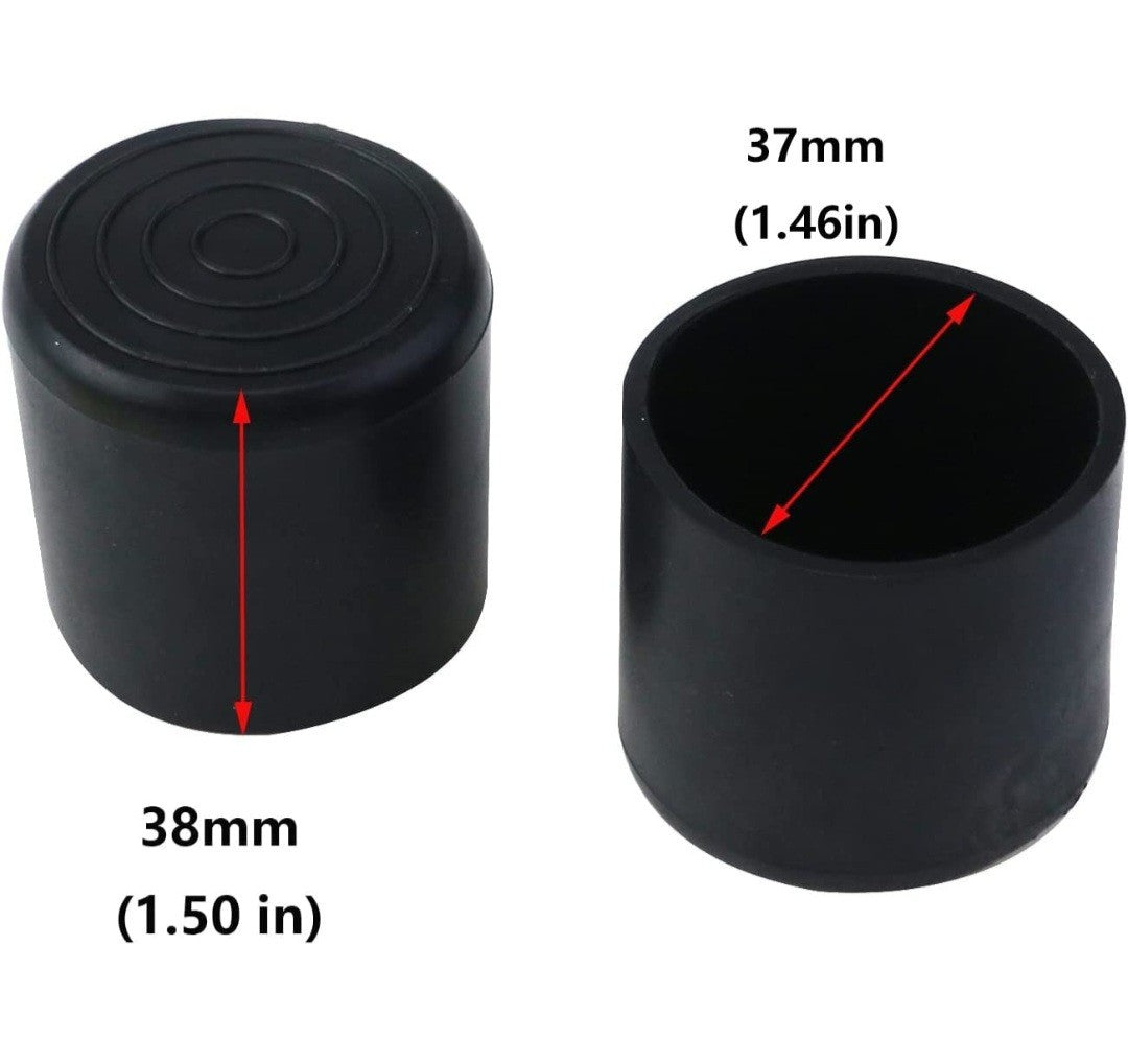 Antrader 1.5 Inches Diameter PVC Round Table Chair Leg Tips 10-Pack 7C