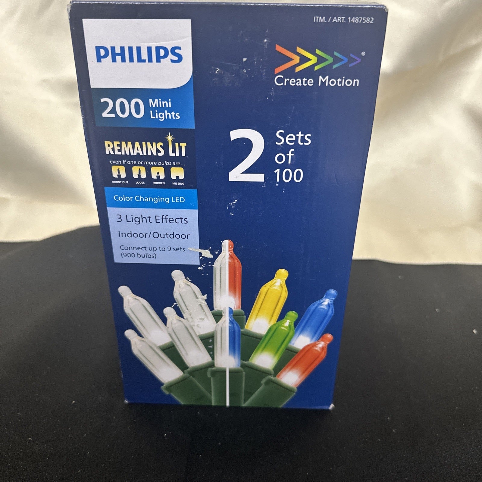 2 sets of 100 LED String Lights Philips Indoor/Outdoor Light Effects Changing