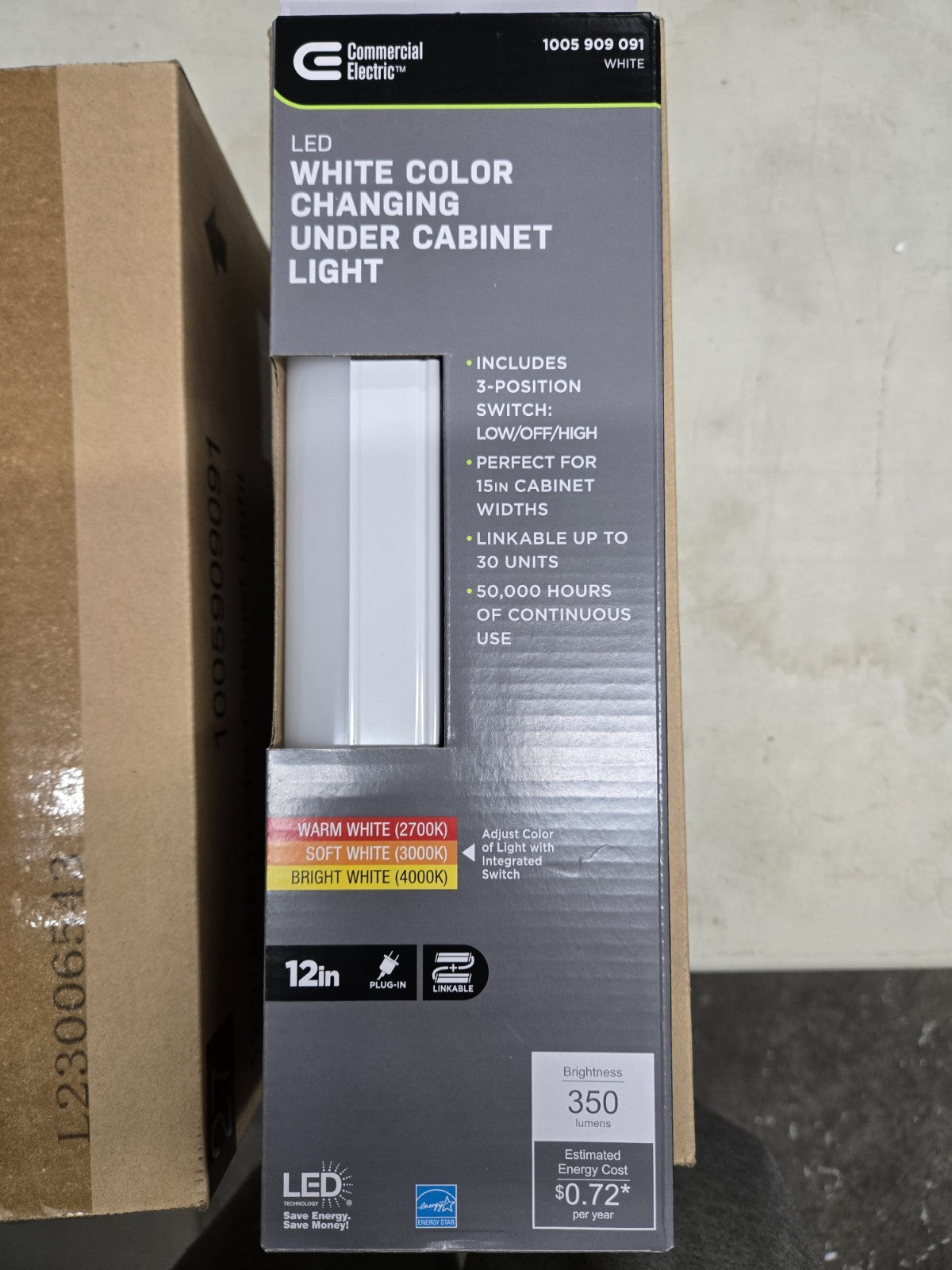 Box Of 5 LED White Color Changing Under Cabinet Lights 14A