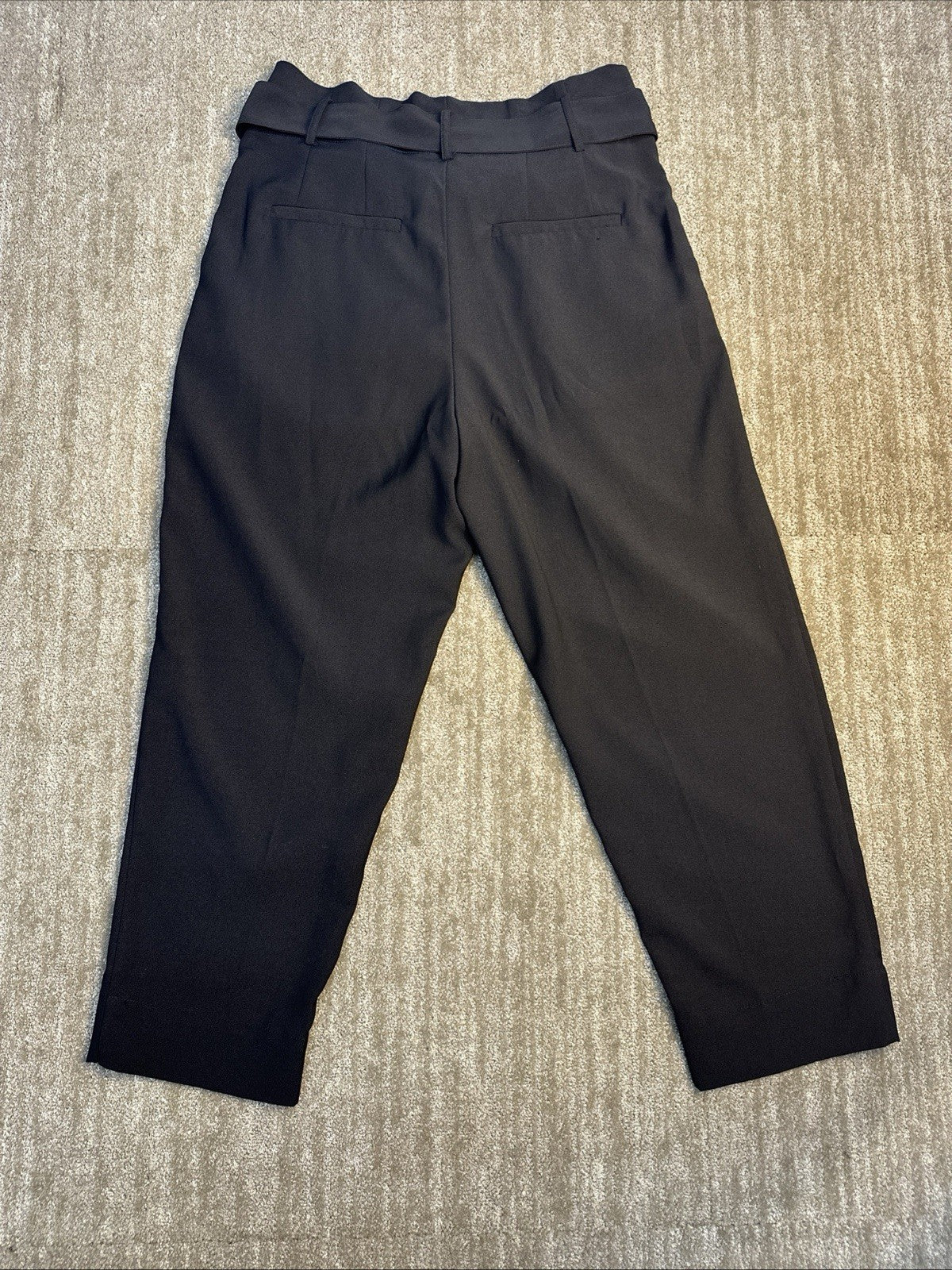 Madewell Paperbag High Waisted Tie Front Dress Pants Black Size 8 (0045)