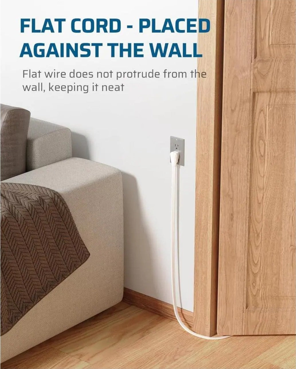 25 ft. 16/3 AWG Indoor Extension Cord with 3-Prong 3 Outlets and SPT-3 Cord 19D