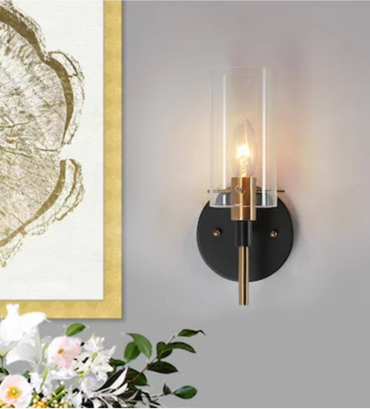 ZEVNI Lumigerda 4.7-in W 1 -Light Matte Black Wall Sconce Qty 2, 7A