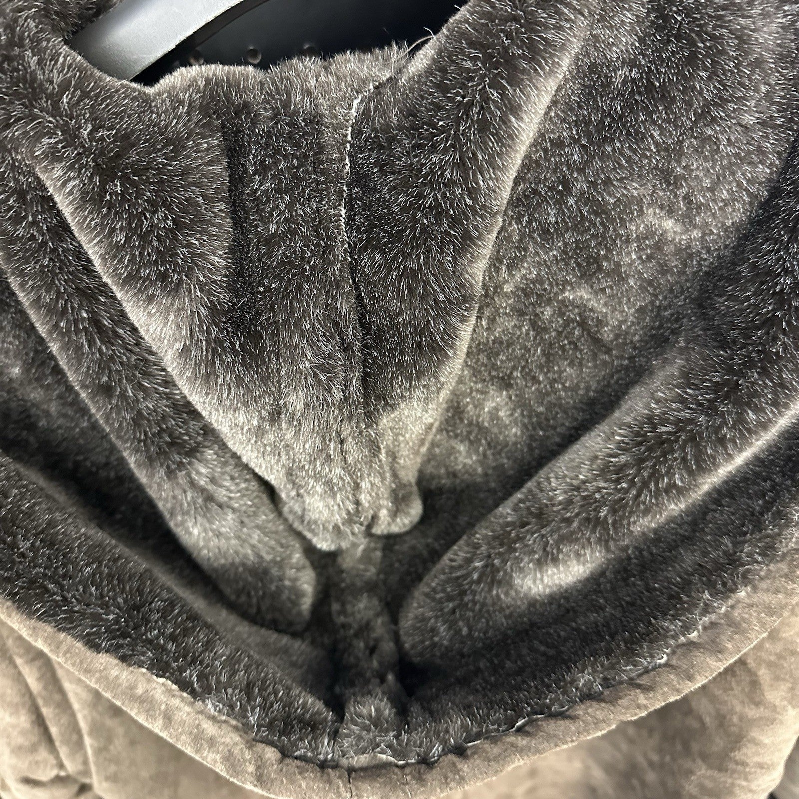 Women’s Colebrook & Co. Small Brown Leather Coat Faux Fur Lining