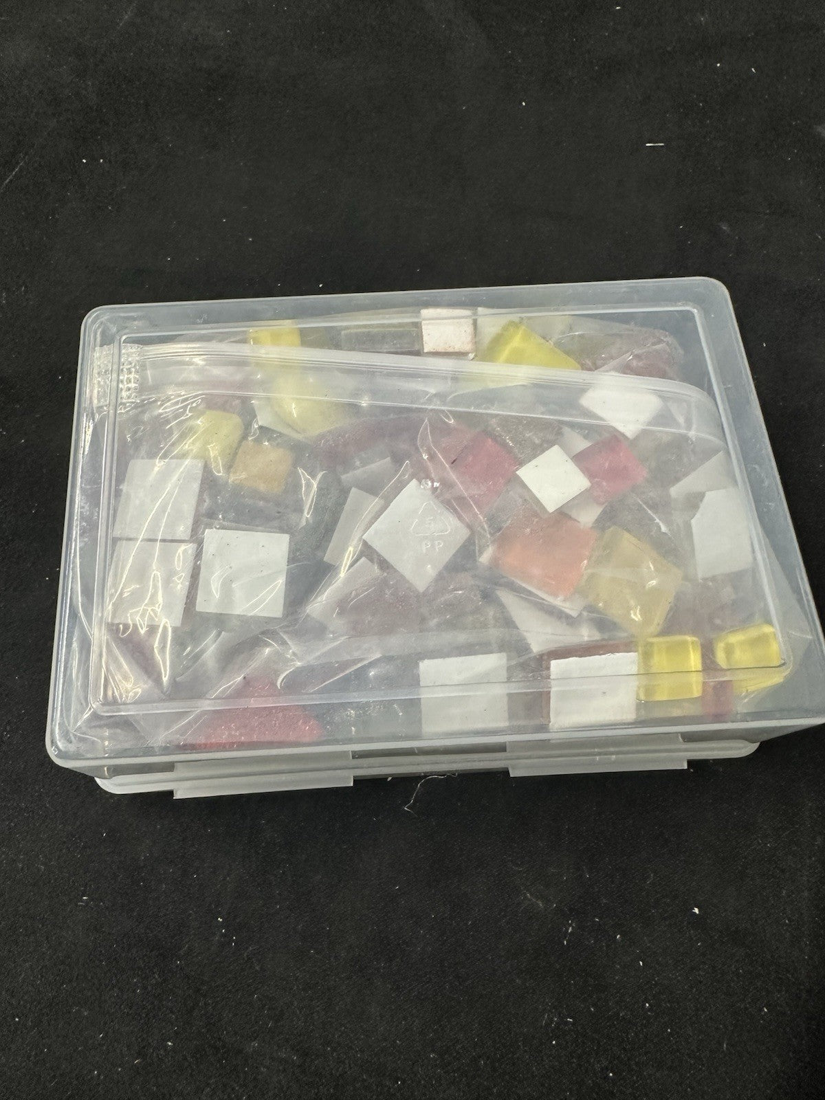 Glass Mosaic Tiles Pre-Cut Waterproof Orange 300 Pieces DIY Crafts (7c)