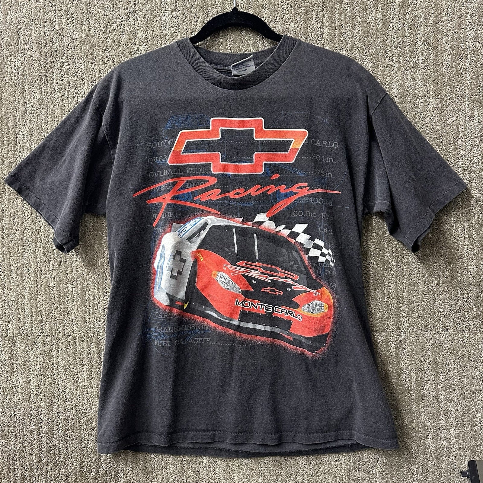Vintage 90’s Chevy Racing Tee Shirt NASCAR Monte Carlo Large (1)