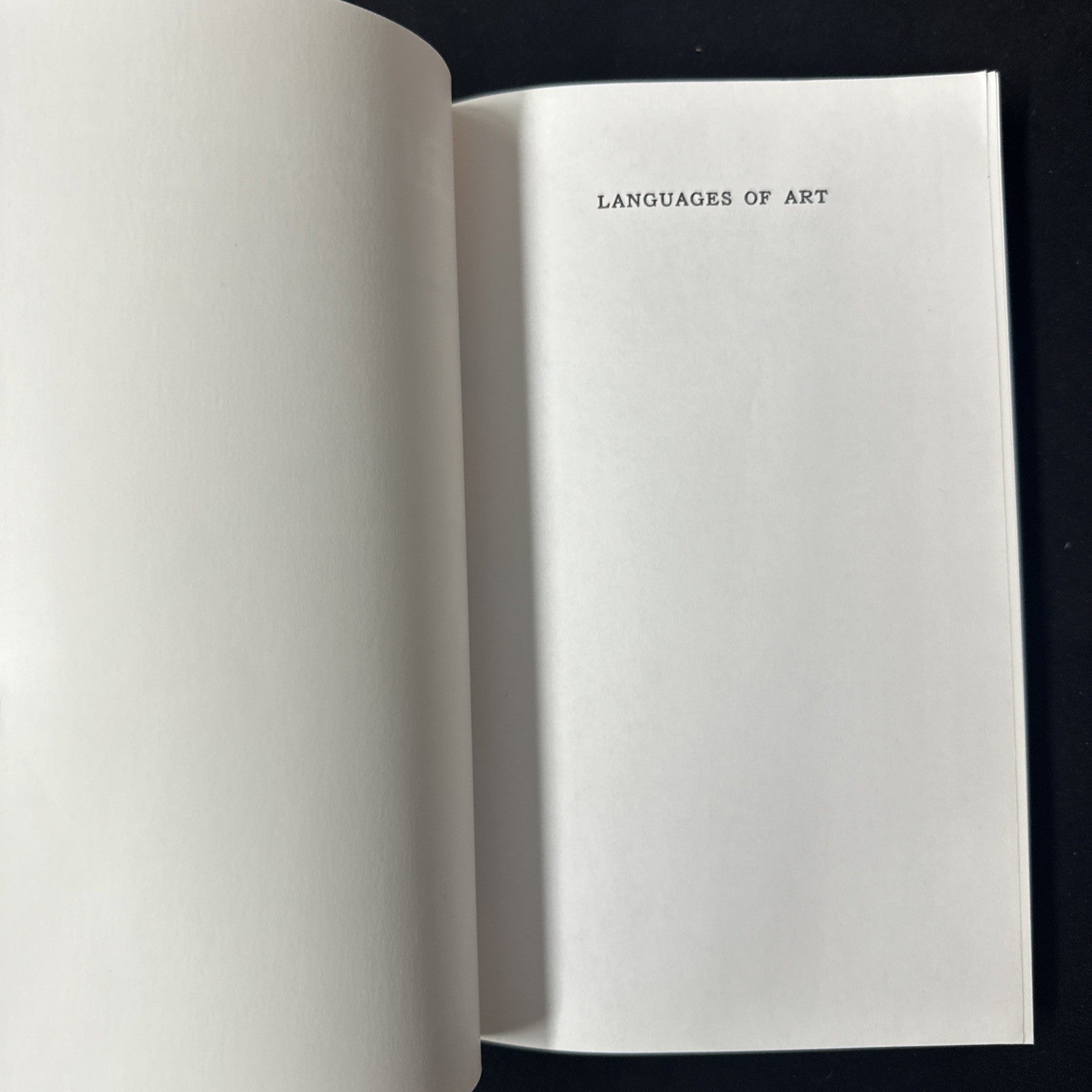 LANGUAGES OF ART By Nelson Goodman Excellent Condition 10c