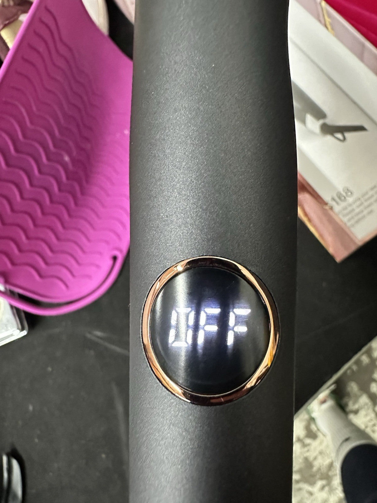 Landot HS168 2-in-1 Hair Twist Hot Iron Curler/Straightener - Black Purple 11c