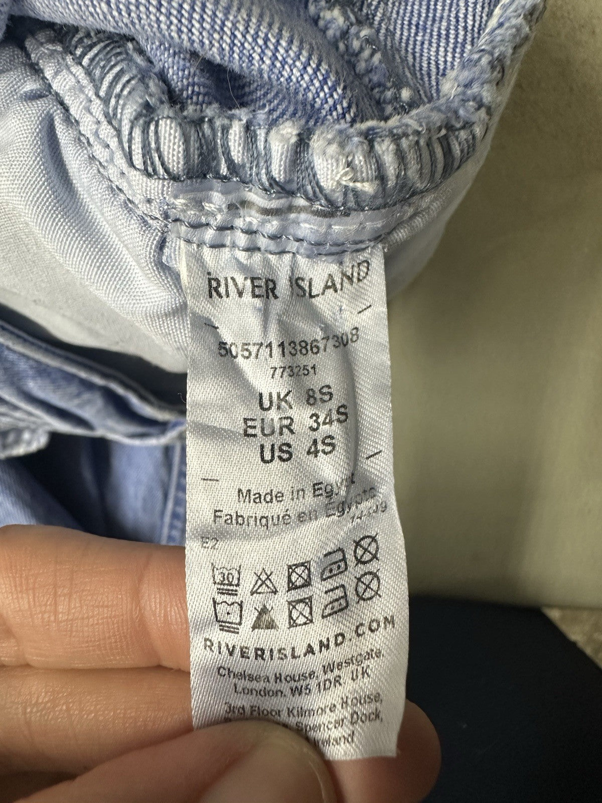 River Island Women’s High Rise Jeans  US 4S/ EU 34S Short (0012)
