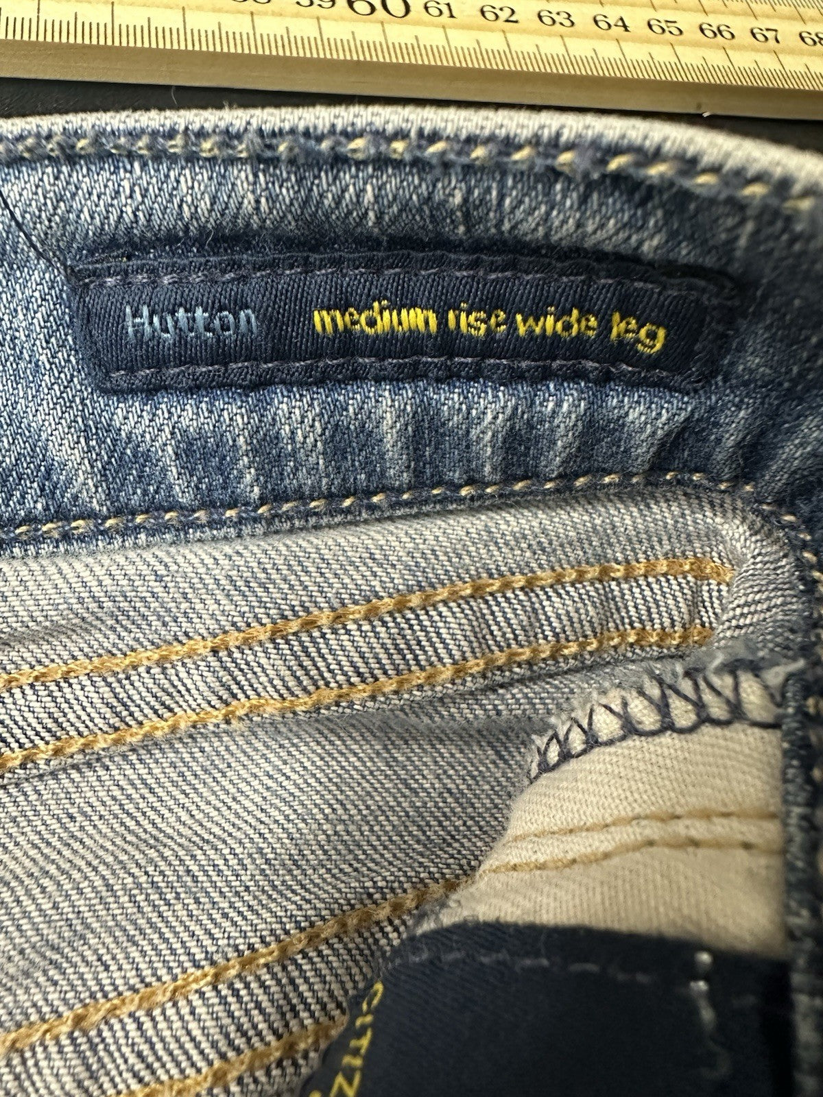 Citizens Of Humanity Hutton Wide Leg Women’s Size 27 Blue Denim Made In USA 0087