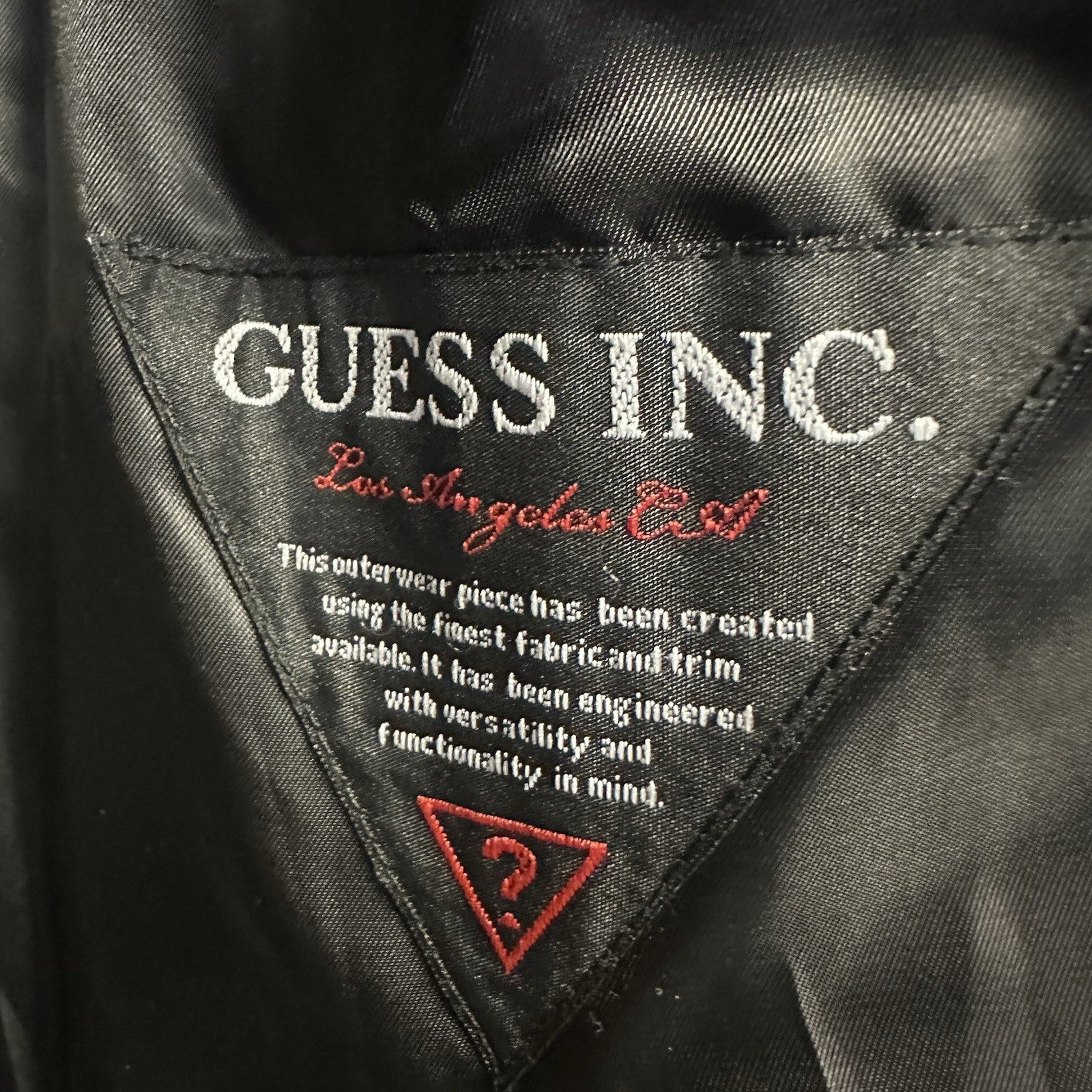 Guess Faux Fur Collar Long Quilted Winter Puffer Jacket Coat Size Small