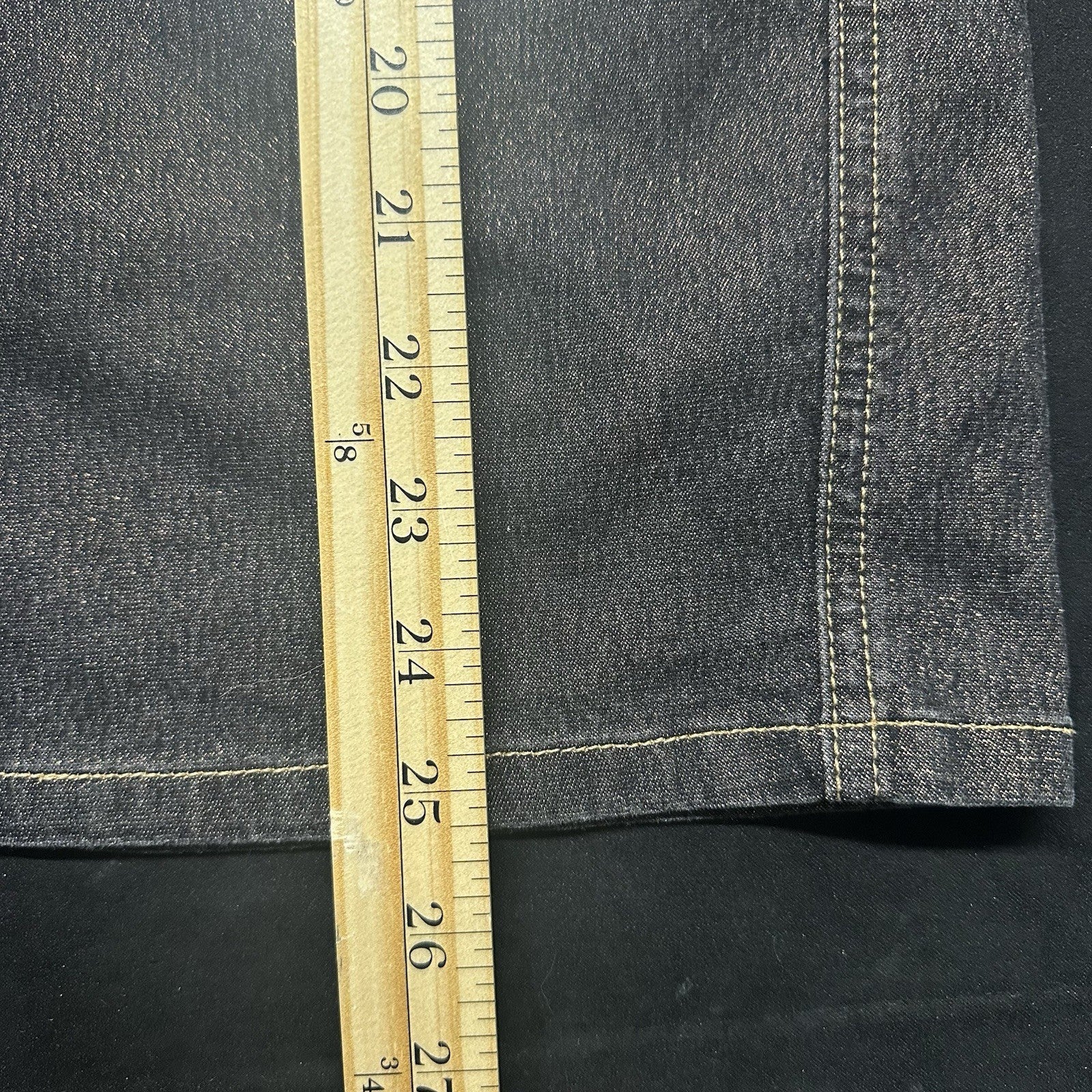 90s Guess Vintage Y2K Glimmer Red Label Dark Indigo Jean Skirt 27 (Fits 28) 0095