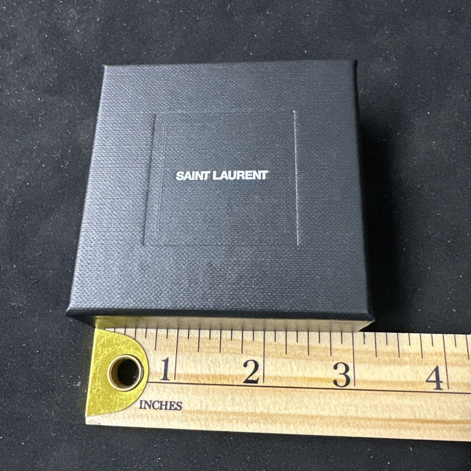 Saint Laurent Empty Gift Jewelry Box With Duster Bag 3inx3inx1.25in (8c)