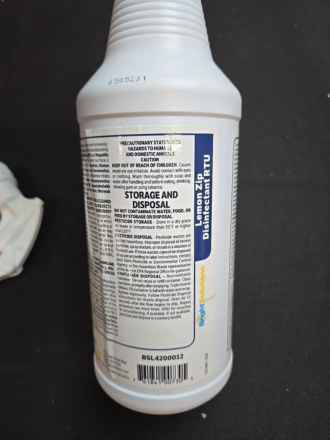 Bright Solutions Lemon Zip Disinfectant RTU