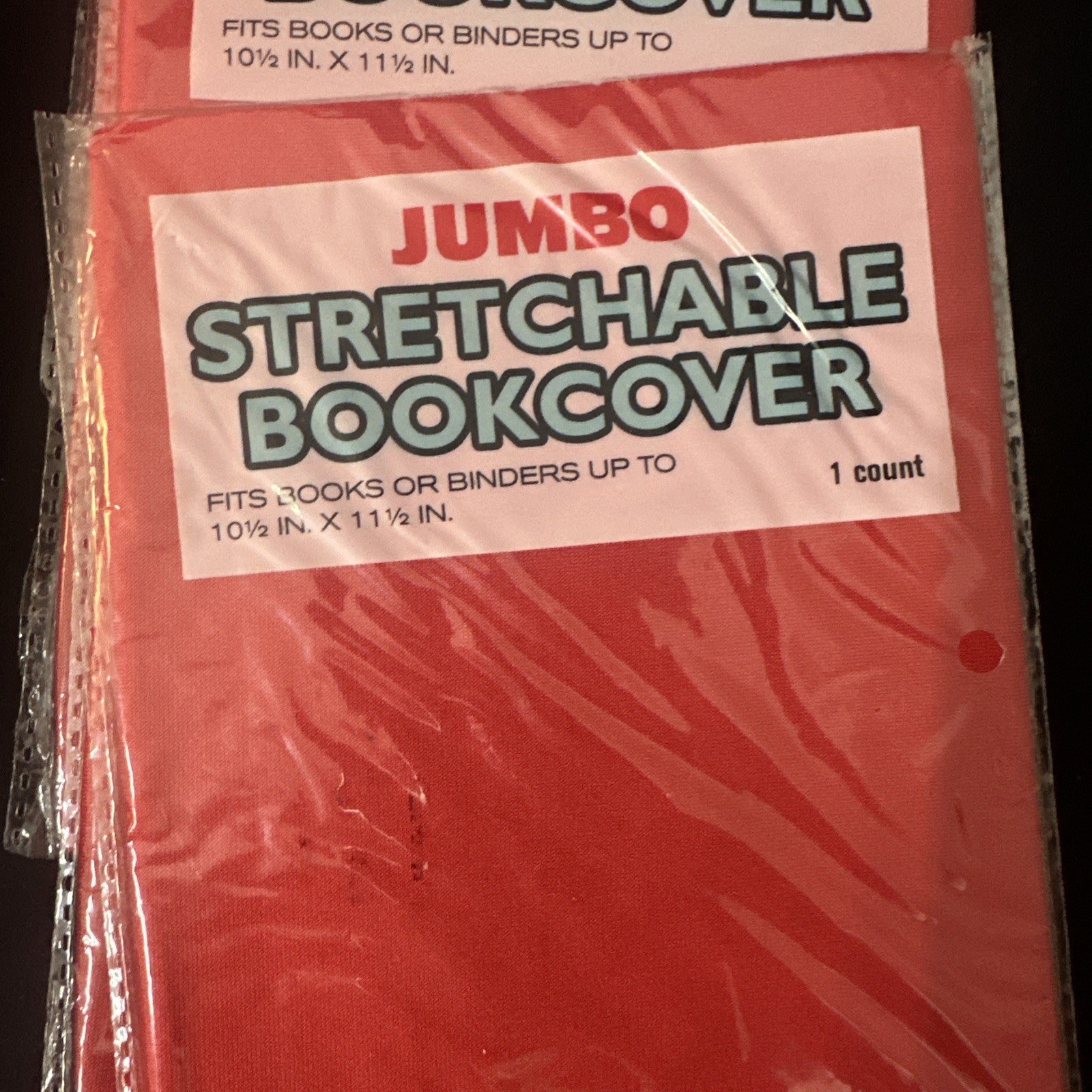 Jumbo Stretchable Bookcover 10.5in x 11.5in Reusable and Washable, Lot Of 25 9a
