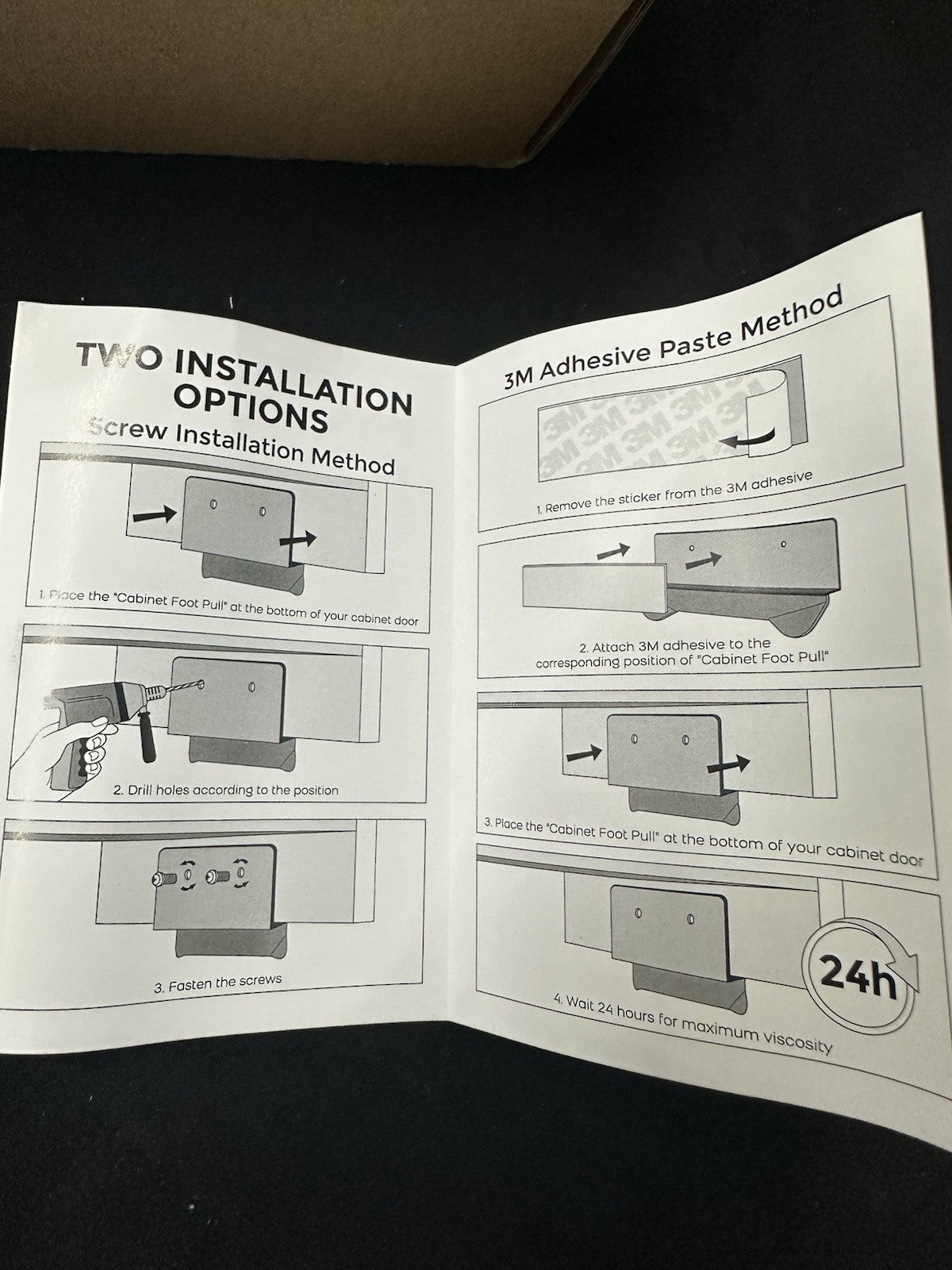 Gaodexin 2-in-1 Cabinet Foot Pulls 2-Pack (6b)