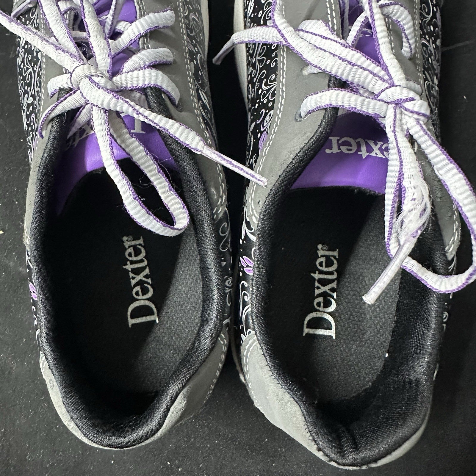 DEXTER Women Liana Bowling Shoes Sneakers Sz 8.5 M Lilac White Purple 12c