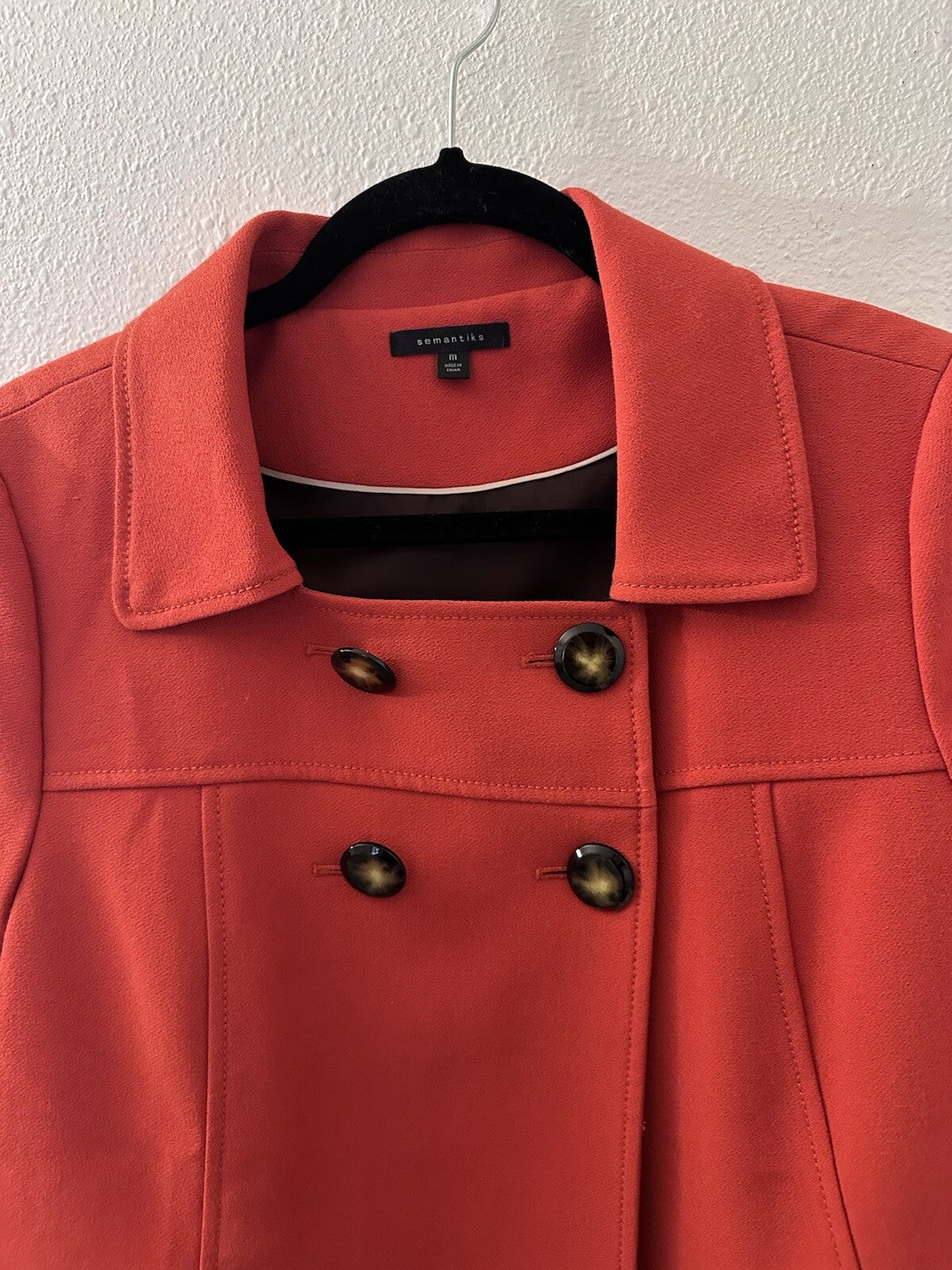 Woman’s Semantiks Burnt Orange Career Jacket Blazer Size Med 