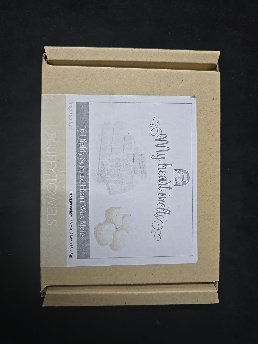 Spotless Leopard "My Heart Melts" Heart Shaped Wax Melts (Fluffy Towel Scent) 1C