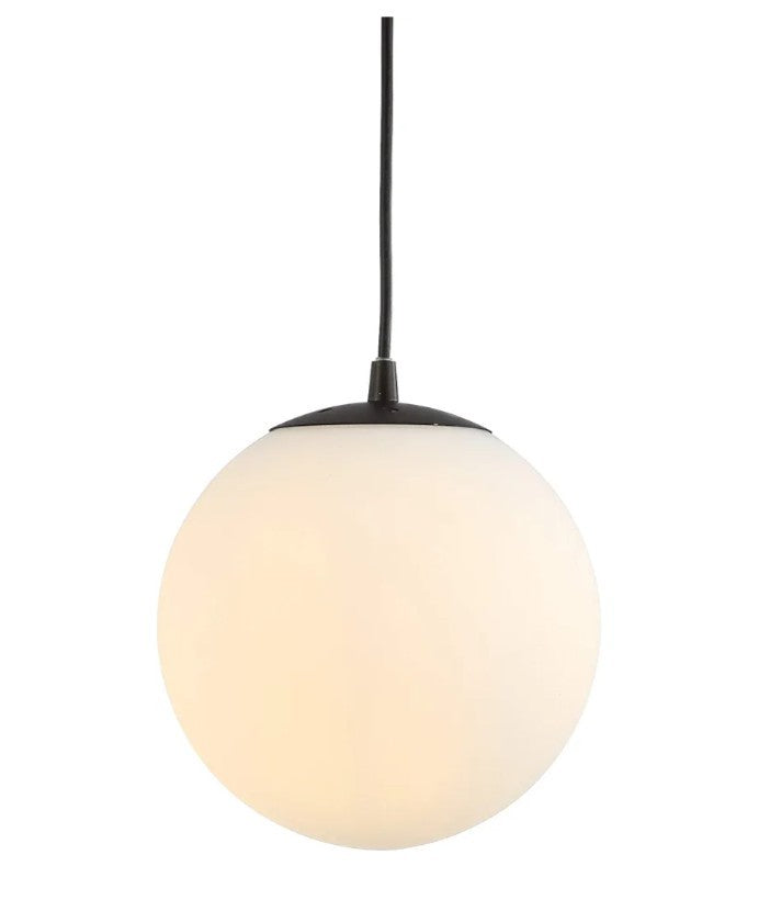 JONATHAN Y JYL9528B Bleecker 7.75" Metal/Glass Globe LED Pendant (4B)