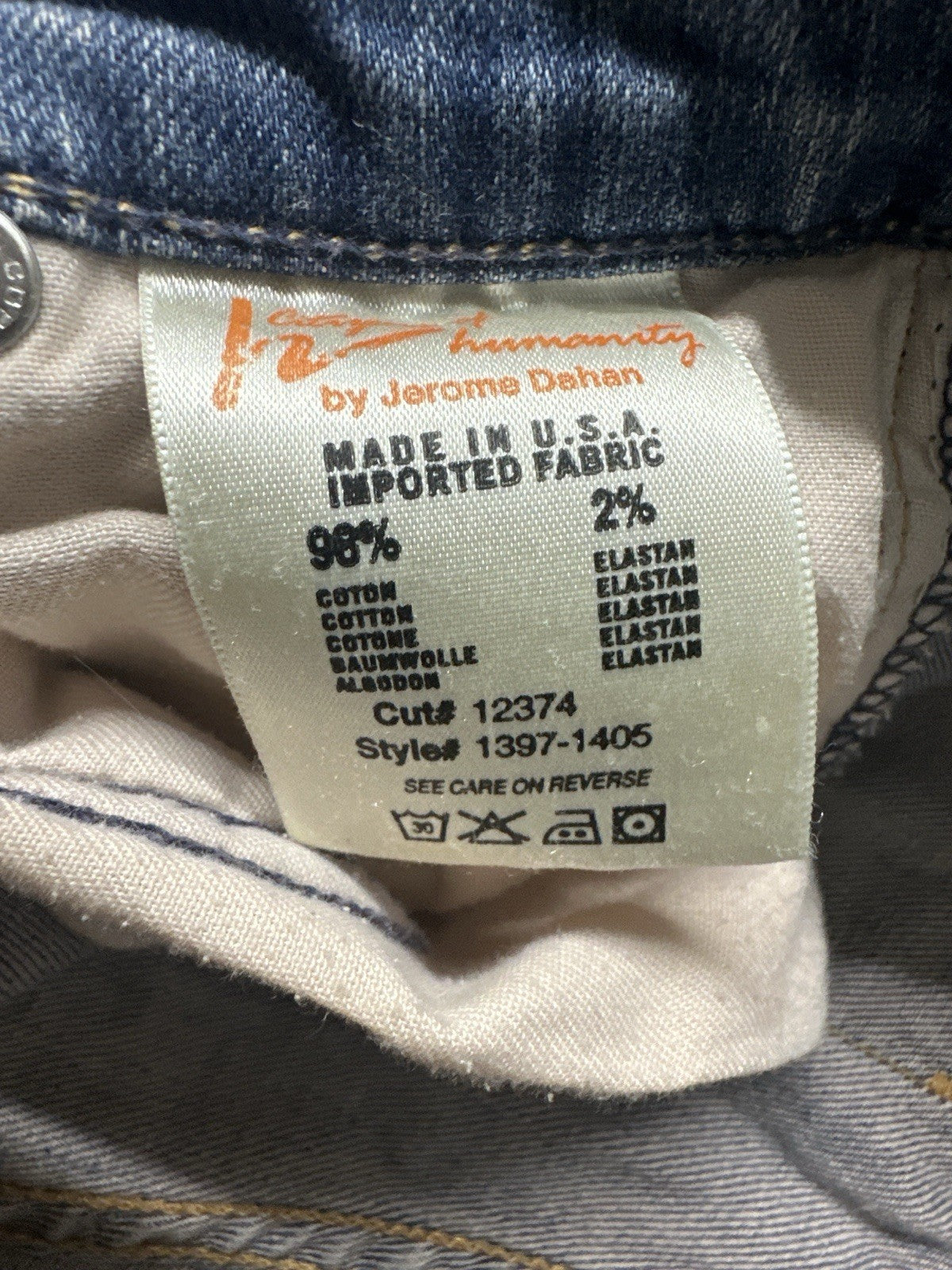 Citizens Of Humanity Hutton Wide Leg Women’s Size 27 Blue Denim Made In USA 0087