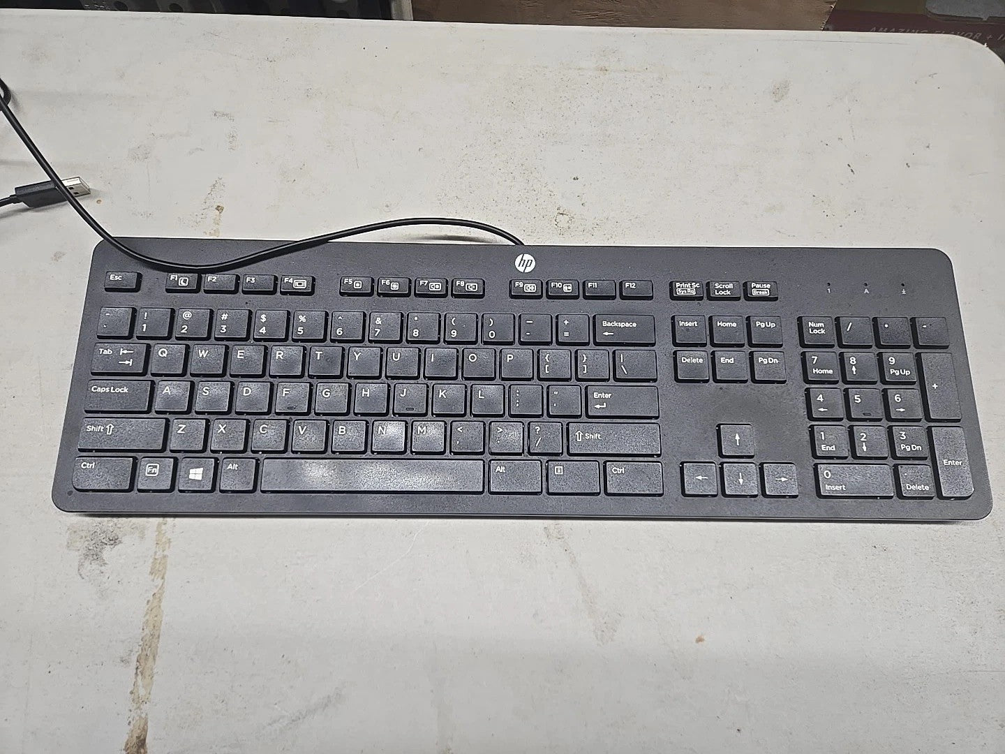 HP | Model PHOU | USB Slim Keyboard | Black | 6B