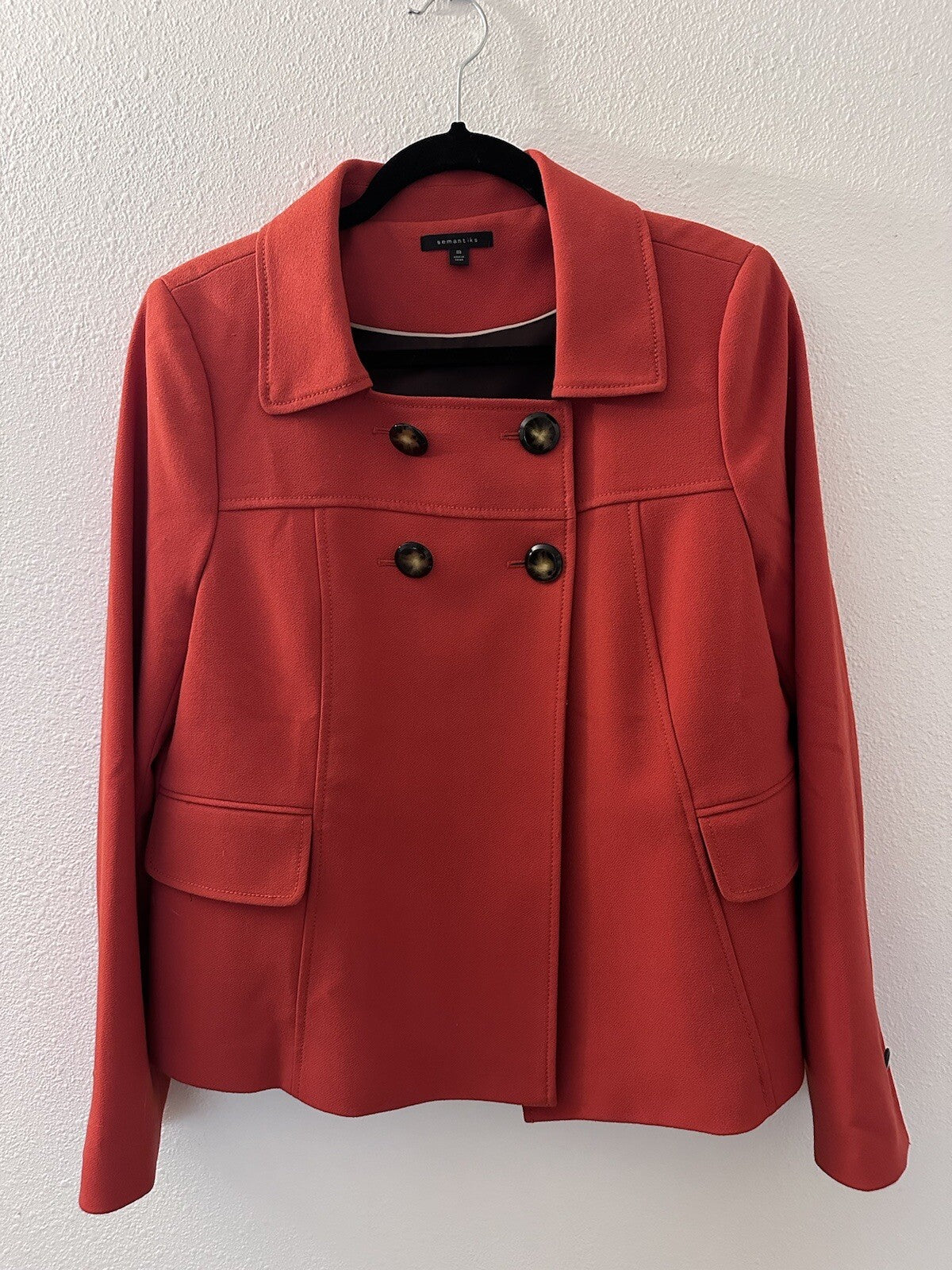 Woman’s Semantiks Burnt Orange Career Jacket Blazer Size Med 