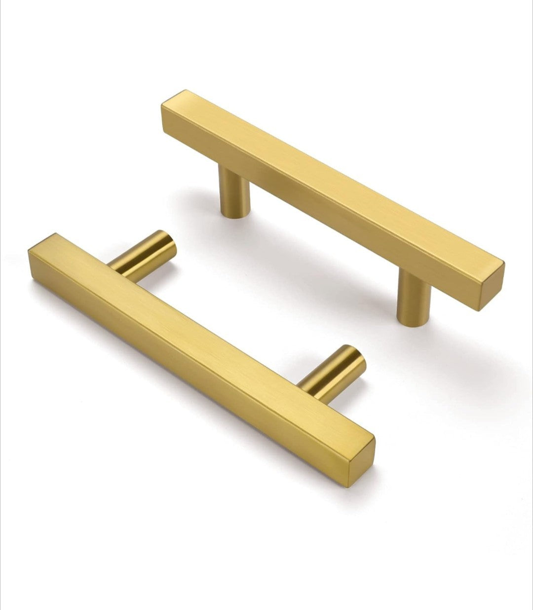 goldenwarm 6 Pack Brushed Brass Cabinet Pulls Gold 3in Drawer Handles 5D
